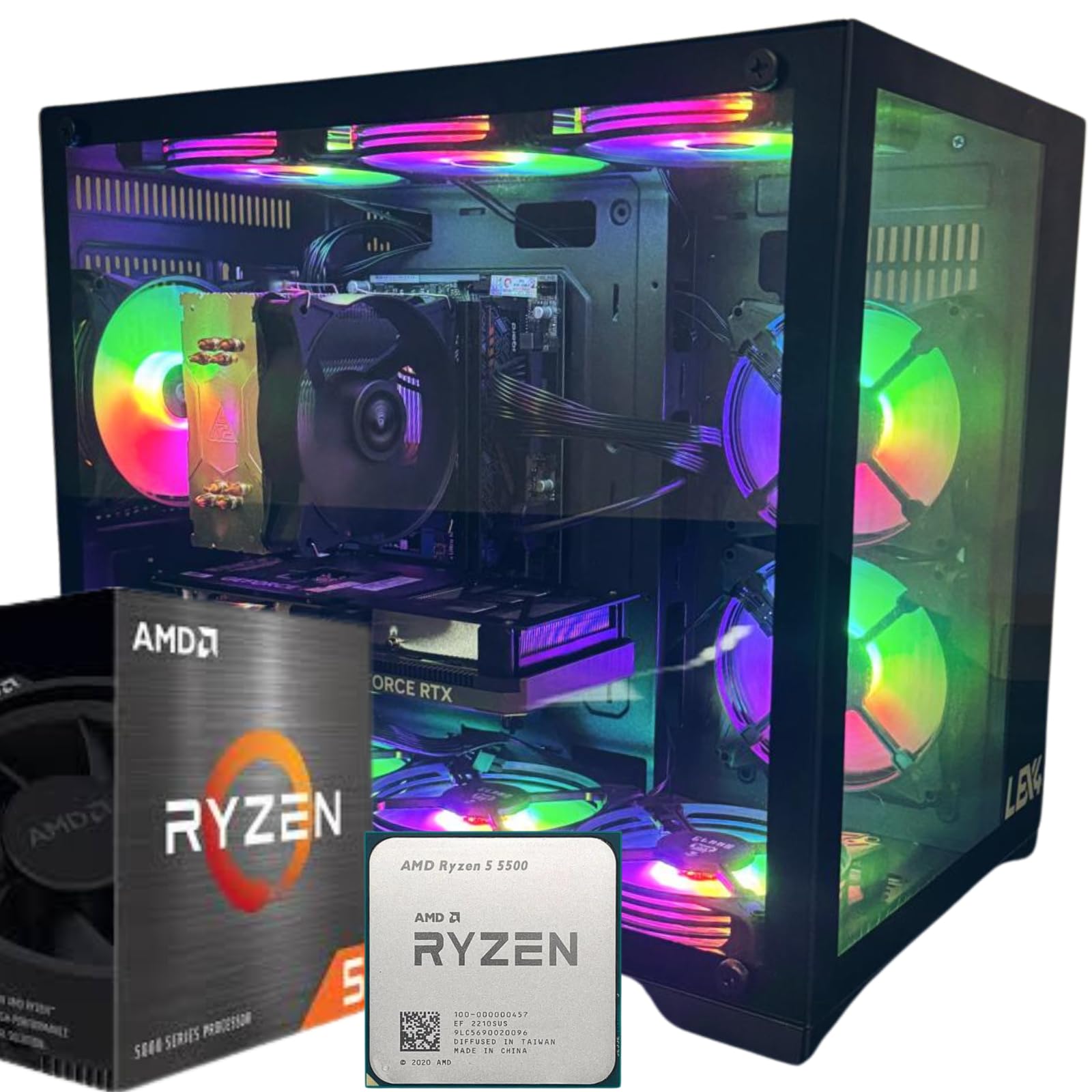 Pc Gamer Aquario AMD Ryzen 5 5500, Placa mãe B450, 32Gb DDR4, SSD Pc Gamer Aquario AMD Ryzen 5 5500, Placa mãe B450, 32Gb DDR4, SSD