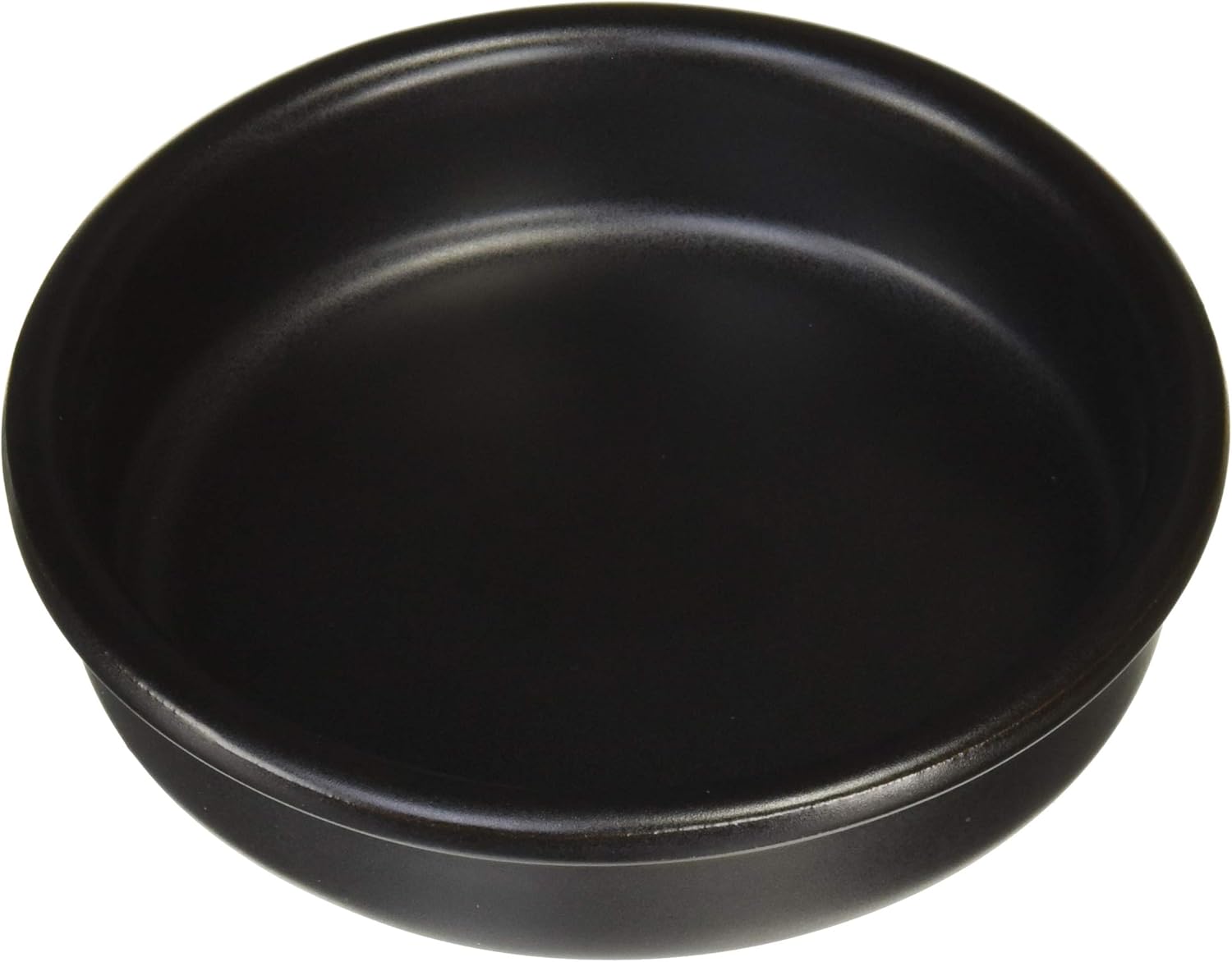 三陶 Banko Ware 15587 Ahijo Pot, Diameter Approx. 5.5 x 1.4 inches (14 x 3.5 cm), Ahijo Dish, Direct Fire, Pottery, Microwave Safe, Oven-safe, Wide Mouth, Easy to Clean, Black, Black, Made in Japan
