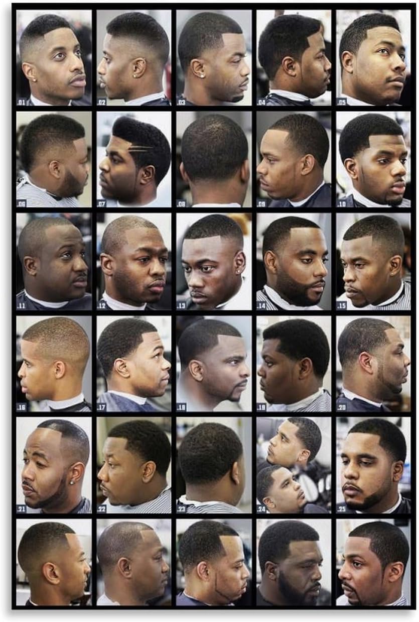 Poster of A Handsome Hairstyle for American Men 08x12inch Unframe-style