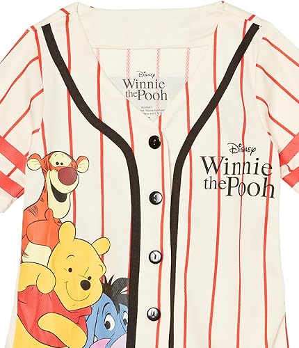 Miniatura 3 de Disney Winnie The Pooh - Camiseta de béisbol clásica de malla con botones para niñas