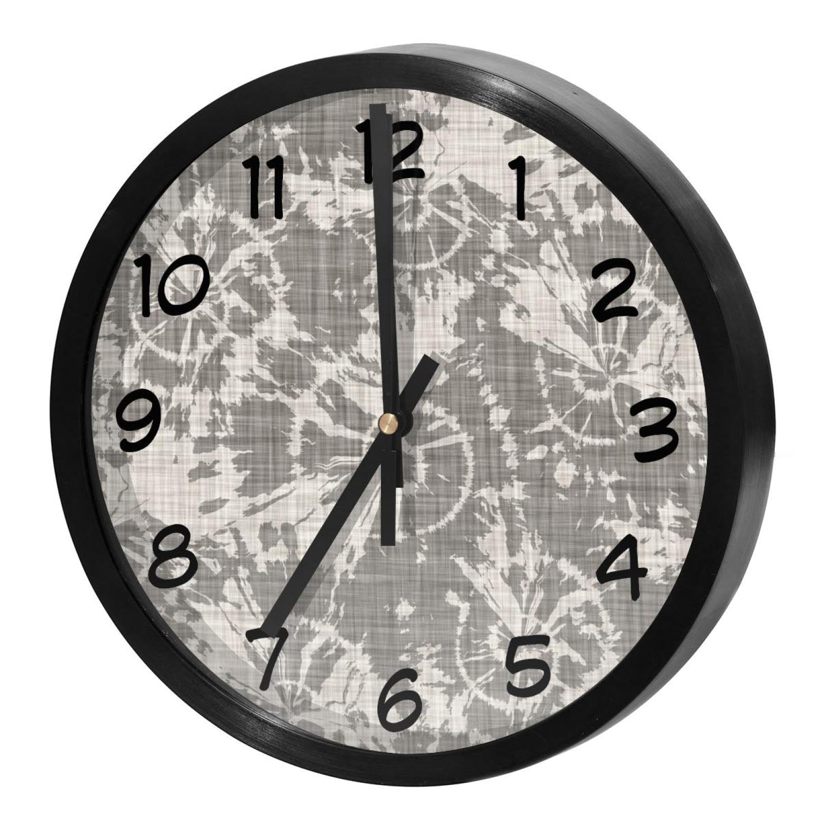 Horloge murale silencieuse pour cuisine et bureau au fond beige doux