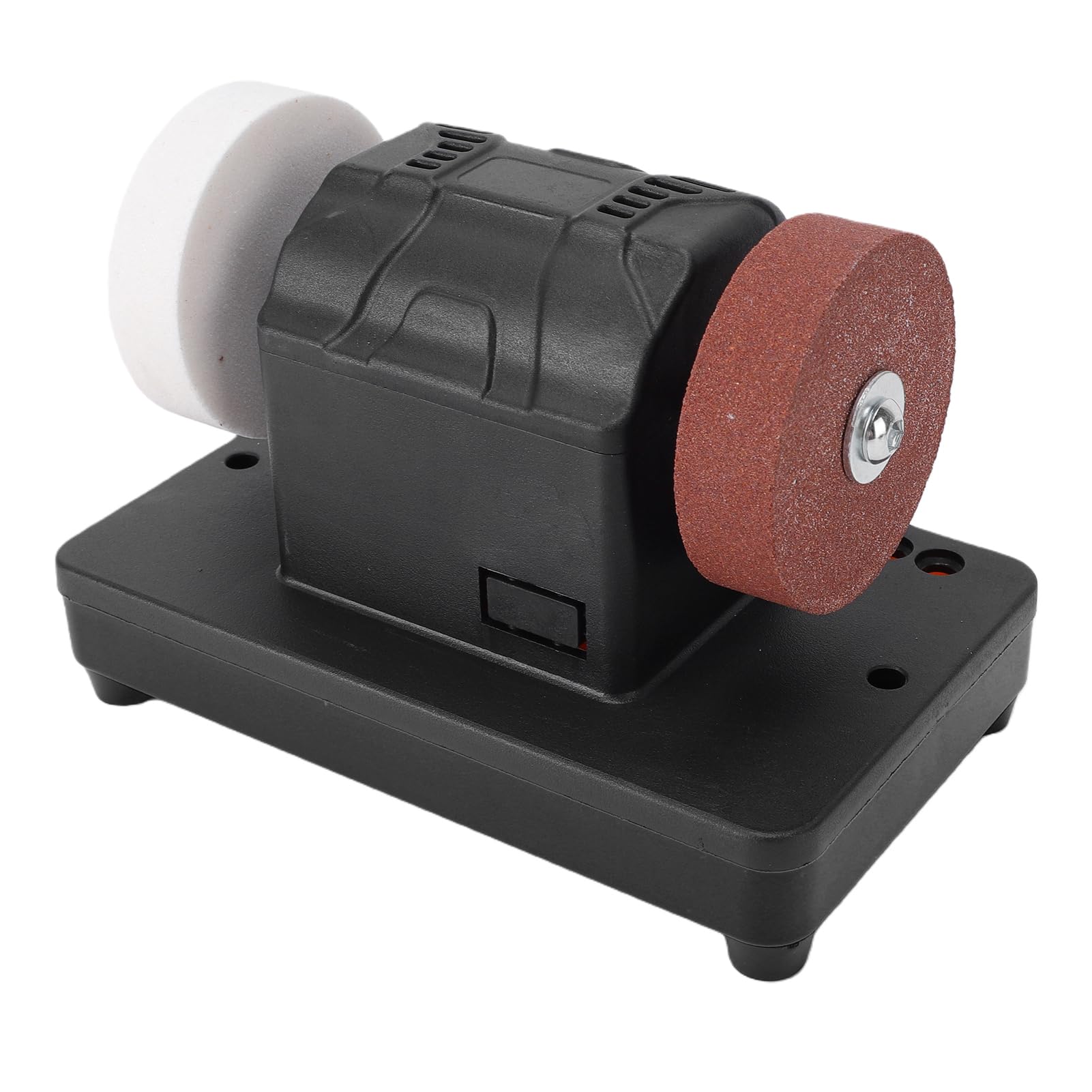 Ausla 3 Inch Mini Amoladora de Banco, Máquina de Esmeril de Banco Compatible con Batería 20V 2000-6000RPM Lijadora Eléctrica de Doble Rueda para Afilar Brocas Eliminación d