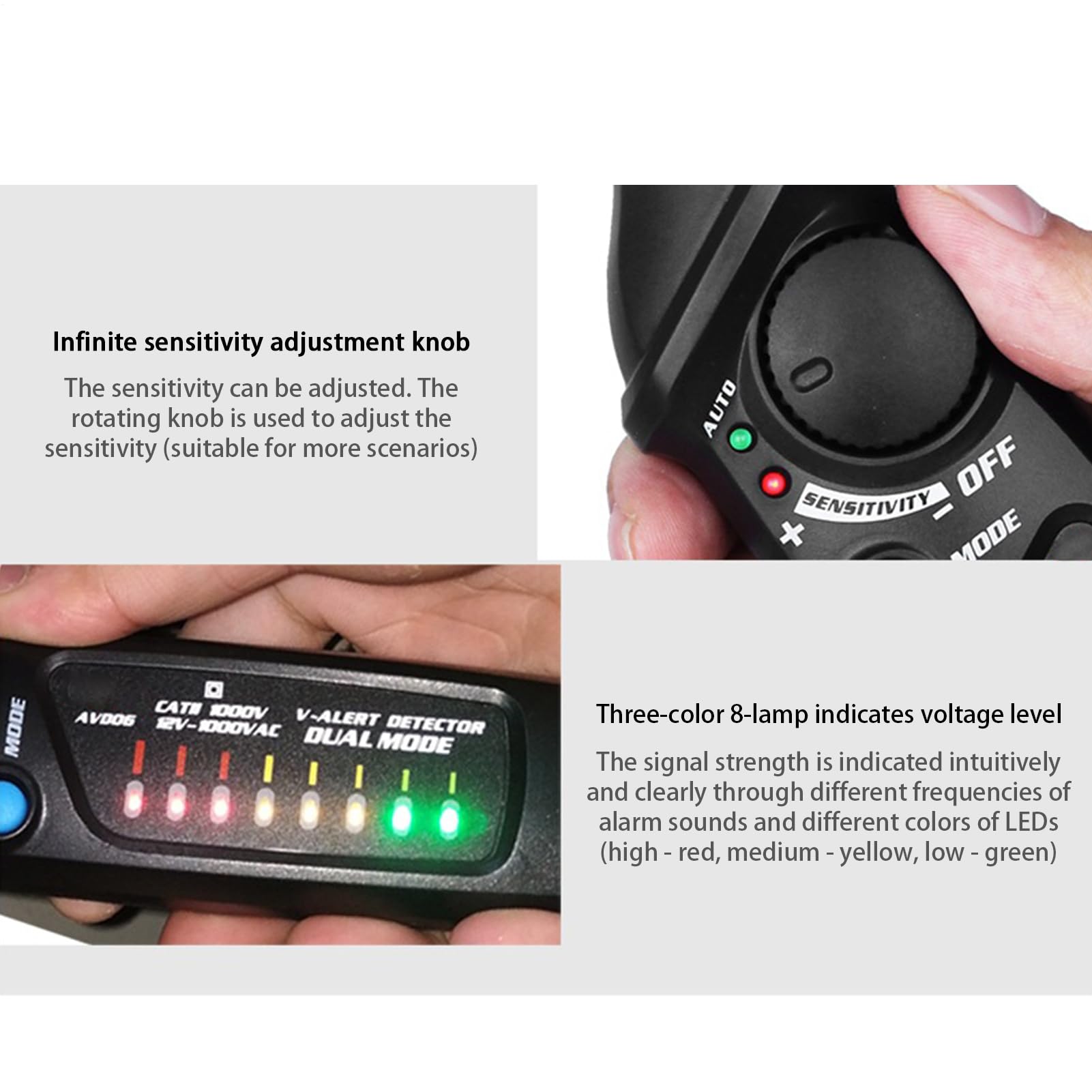 Rilevatore Tensione Senza Contatto Tester Per Presa | Verifica Fili Sotto Tensione Con Indicatore Luminoso Per Manutenzione Casa E Auto, Elettricisti, Risoluzione Problemi