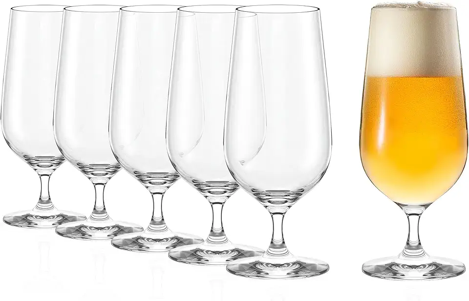 Elegant ölglas i kristall