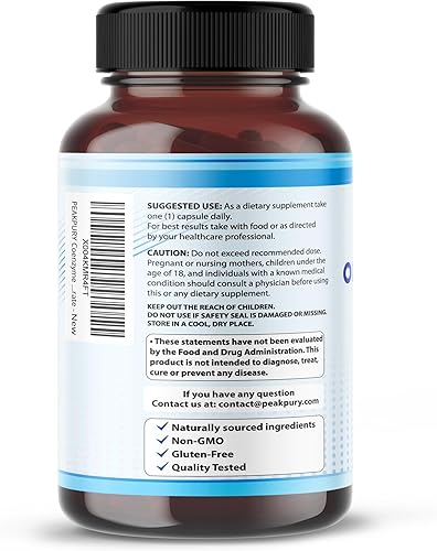 Miniatura 3 de Coenzima Q-10 Arroz de levadura roja Quercetina Magnesio Malato, Glicinato, Citrato