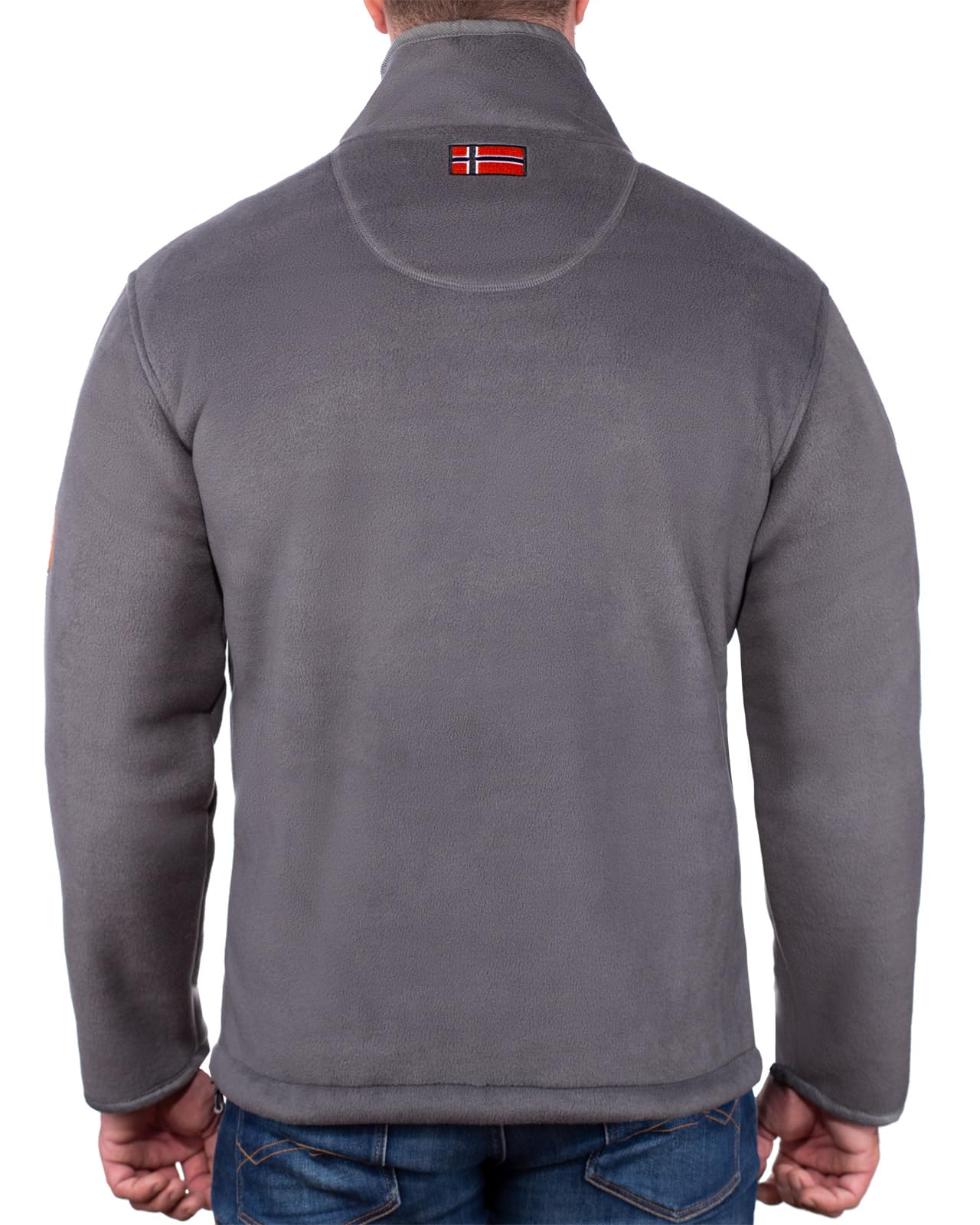 Geographical Norway Męska kurtka polarowa model 24 Dark Grey M, Ciemnoszary – 24, M
