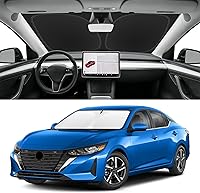 Vista 189 de Parasol de parabrisas de ajuste personalizado para Nissan Titan 2017-2024, bloquea los rayos UV y el calor, parasol de ventana delantera, fácil