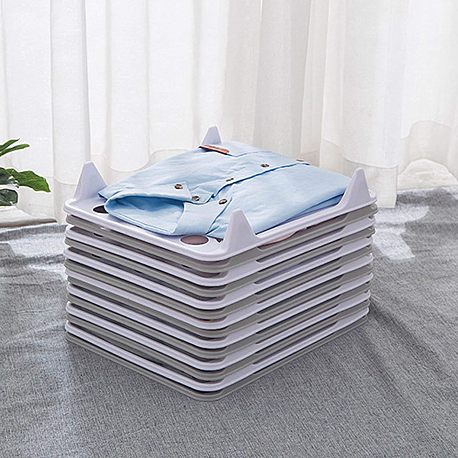 Organizador de Camisas Separador de almacenaje 5 piezas ahorra espacio | Separadores Plegables para Vaqueros para armario interior del hogar: vaqueros, jerséis, camisetas, calcetines y toallas