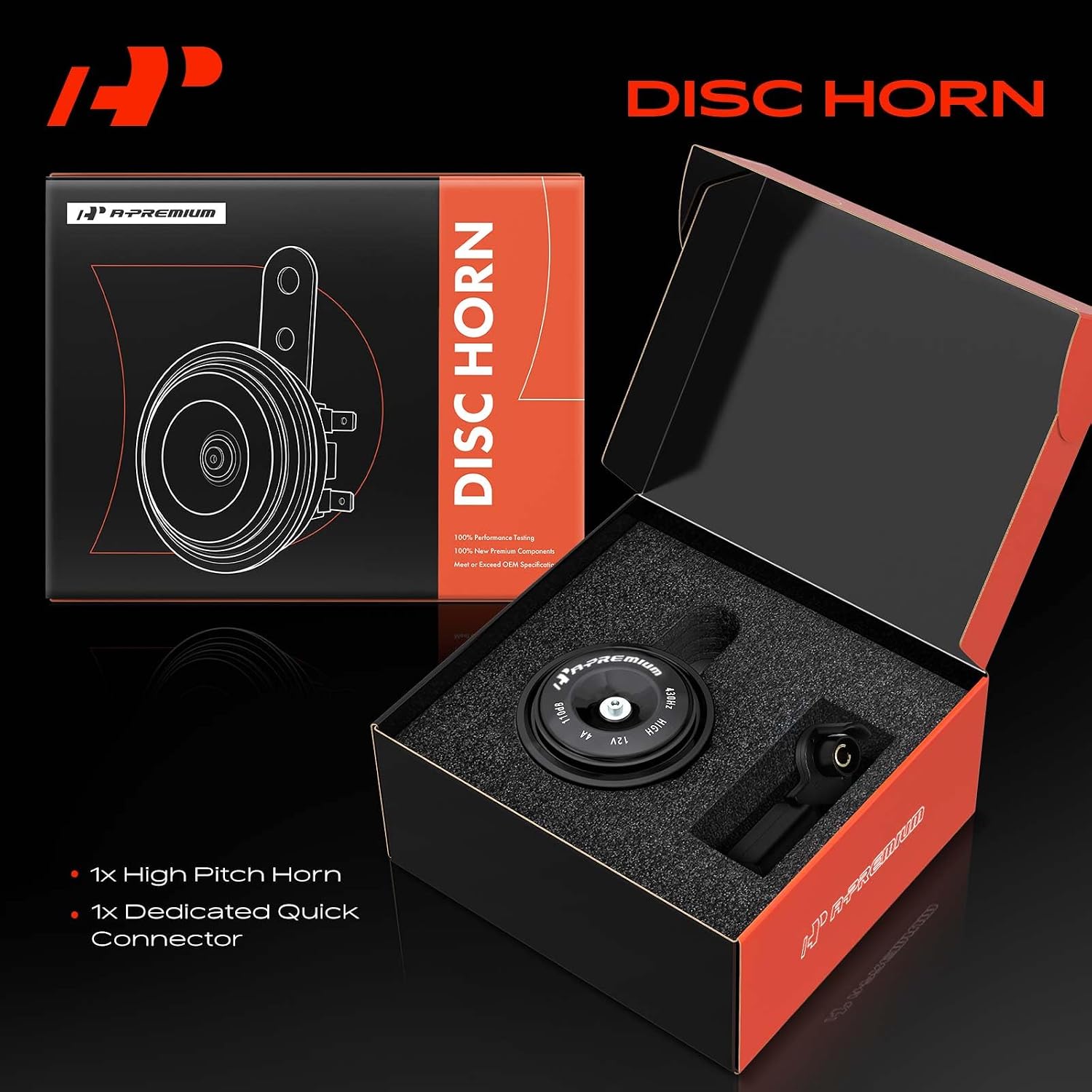 A-Premium Disc Horn Compatible with Volkswagen Golf, Tiguan, CC, Touareg, Sagitar, Polo, Magotan, Phaeton, Skoda, Octavia, Superb, Porsche, Cayenne, Panamera & Audi A4, Q5, Q7, A5, A3, A8, A6L