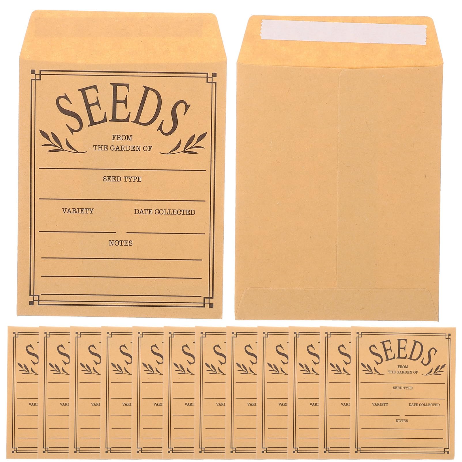 PartyKindom 50pièces Lot De Sachets Graines Autocollants Papier Refermables Pour Conservation Semences Et Stockage Jardinage