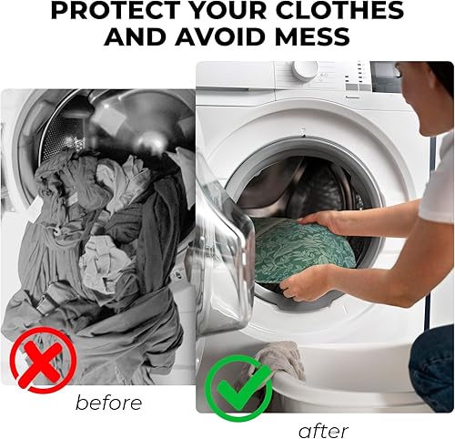 Miniatura 4 de 3 bolsas de lavandería duraderas de malla fina para prendas delicadas de 12 x 16 pulgadas (3 medianas) (verde botánico)