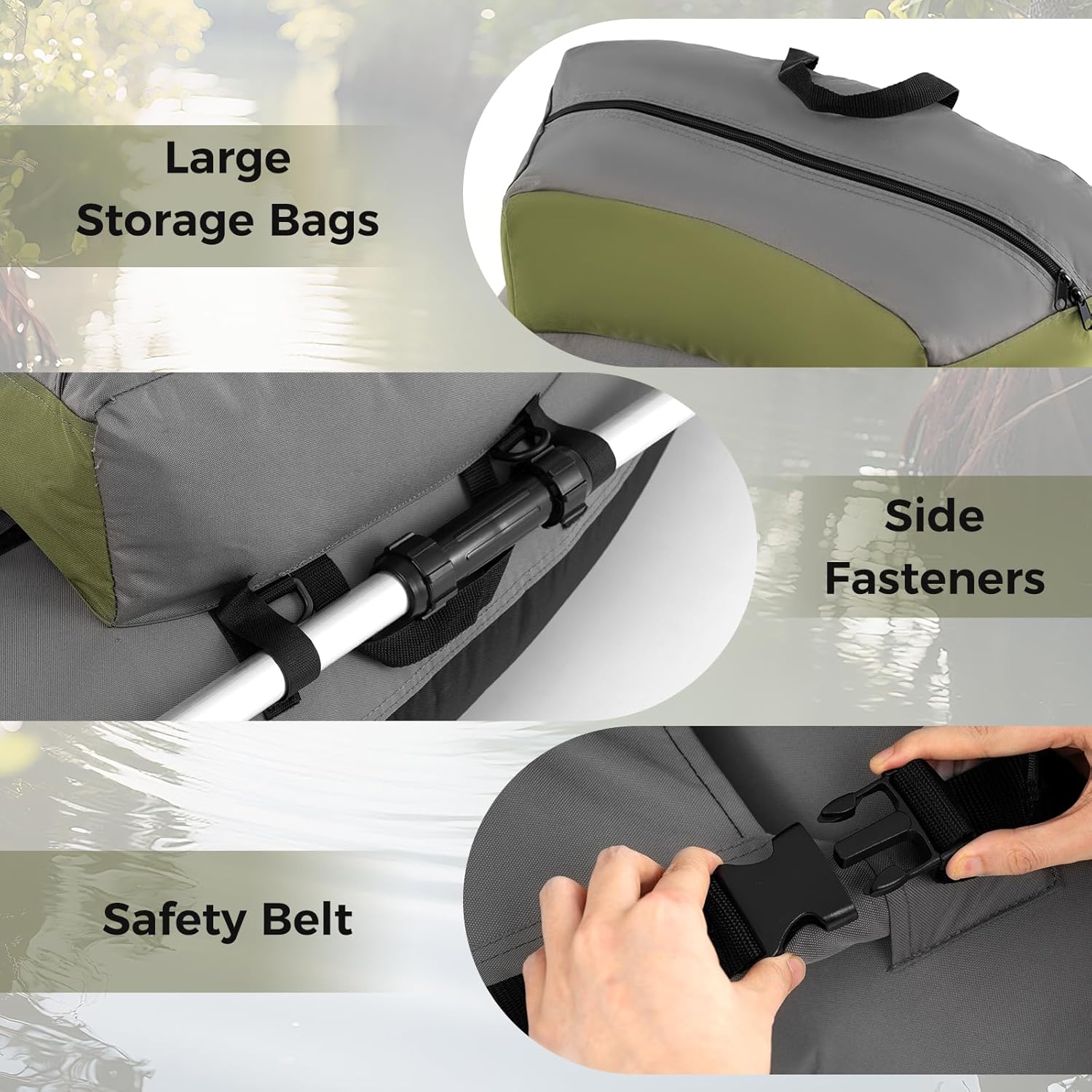 Goplus Inflatable Float Tube, Fishing Belly Boat with Fish Ruler, Pump, Storage Bag, Adjustable Straps, Fishing Float Tube for Angling, 350LBS Load Capacity