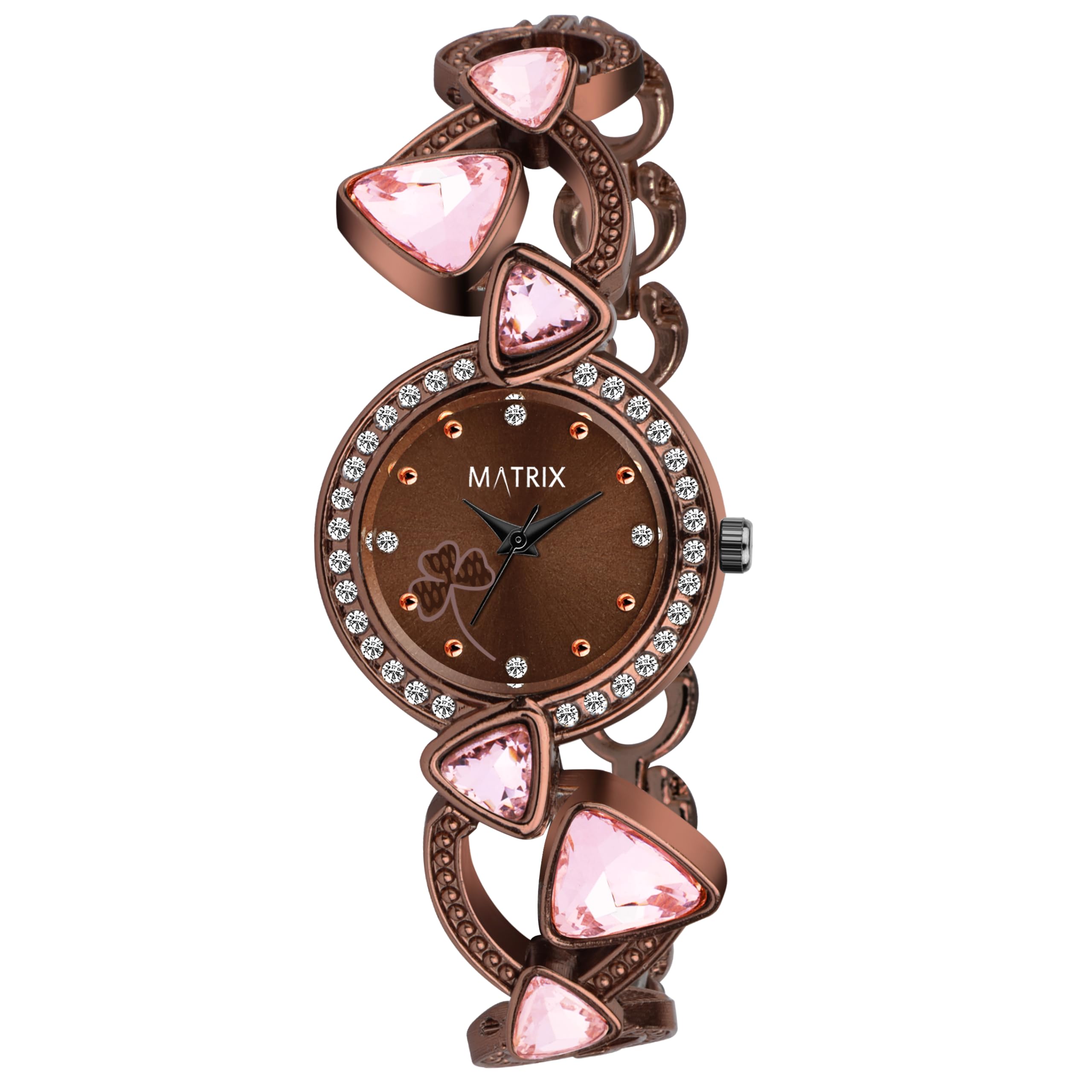 Matrix Stainless Steel Nebula Collection | Designer Dial With Bracelet Style Chain Analog Watch For Women & Girls (Copper), Dial Color-Off-White, Band Color-Gold (B0D2ZWJ863) Amazon Price History, Amazon Price Tracker