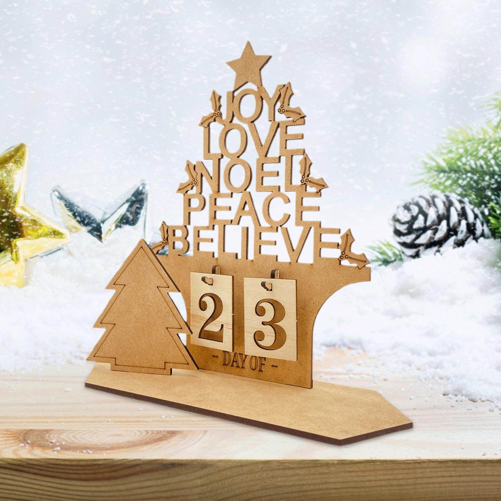 Amazon.co.jp: 家の形のアドベント カレンダー、木製アドベント