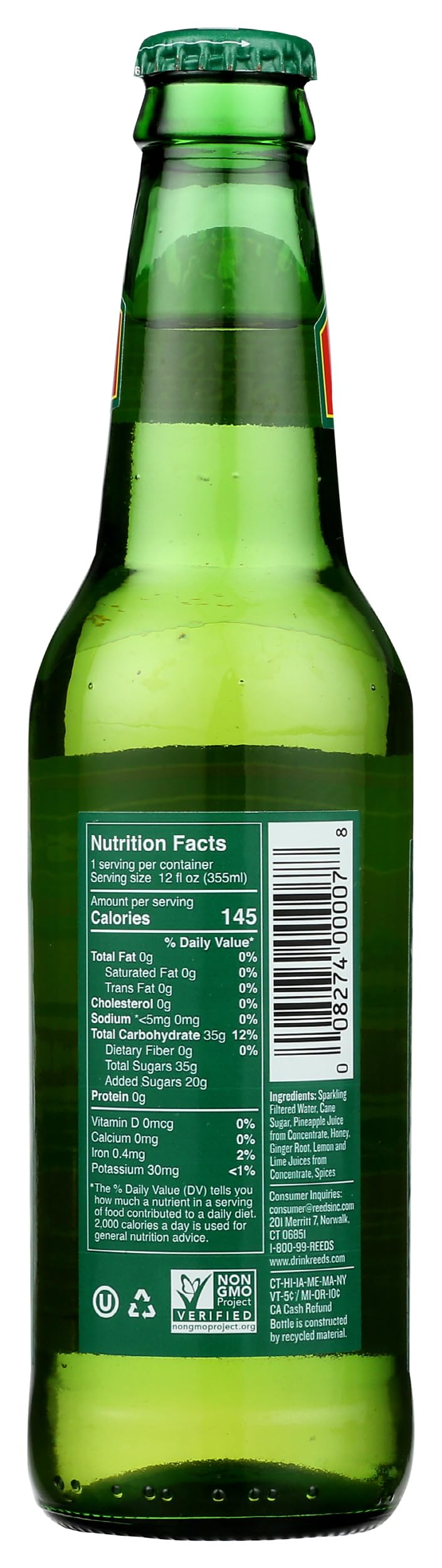 Reed's, Extra Ginger Brew, 12 fl oz