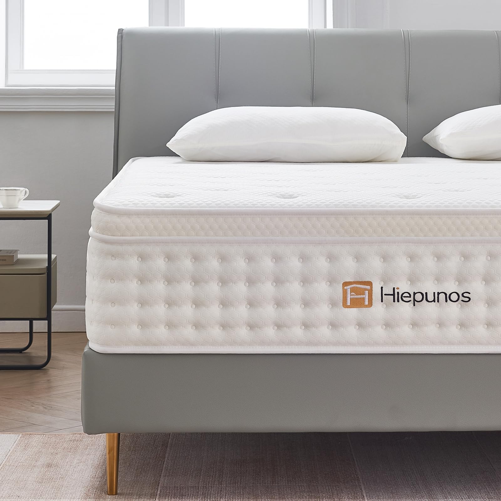Double Mattress,10.2 INCH Hybrid Memory Foam and Individually Pocket Spring,4FT6 Double Bed Mattress Medium Firm,Ergonomic Pressure Reducing,Improve Sleeping(135x190x26cm)