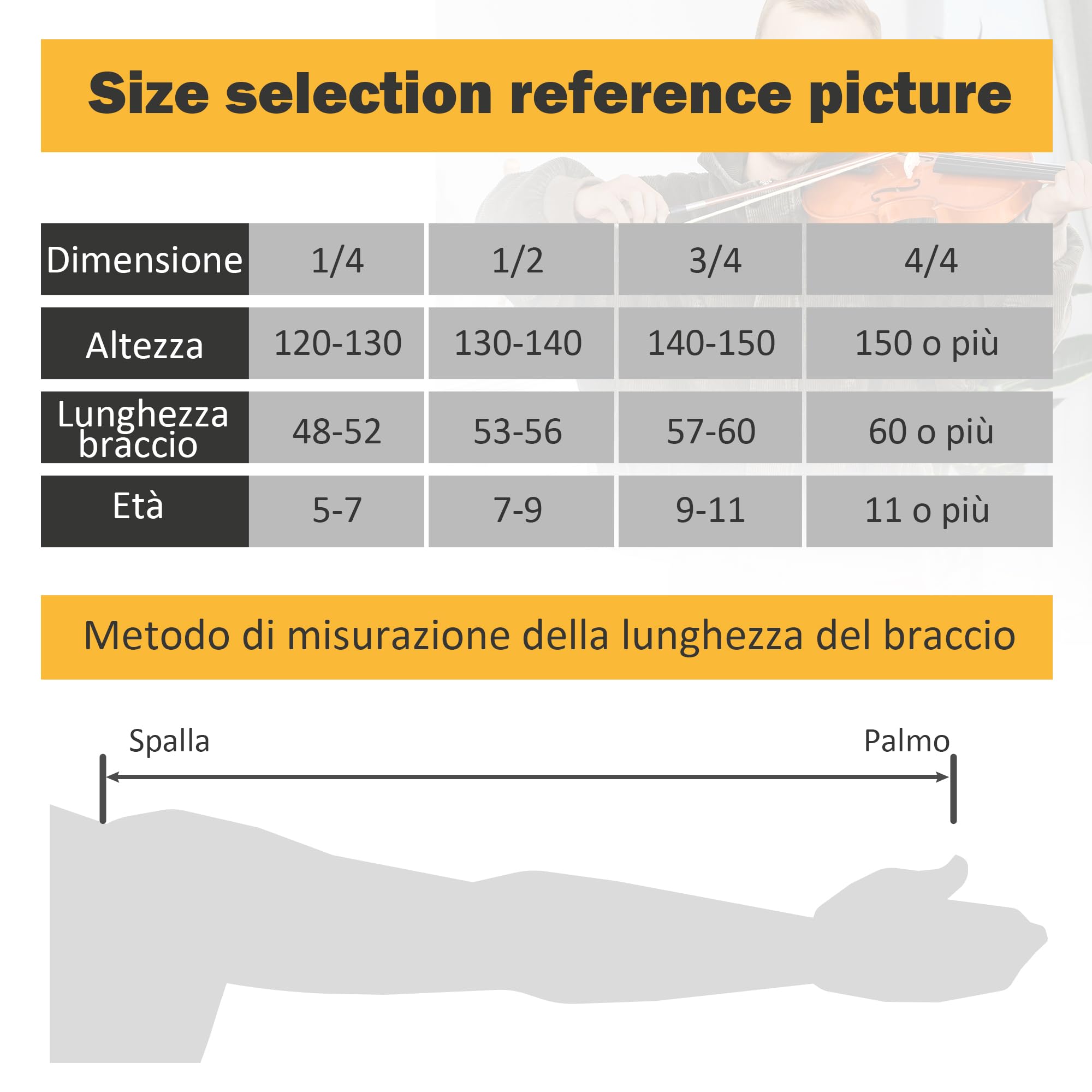 HOMCOM Violino 4/4 con Accessori Inclusi per Adulti 58.5 x 21.5 x 7cm | Custodia, Archetto, Corde, Ponticello, Accordatore