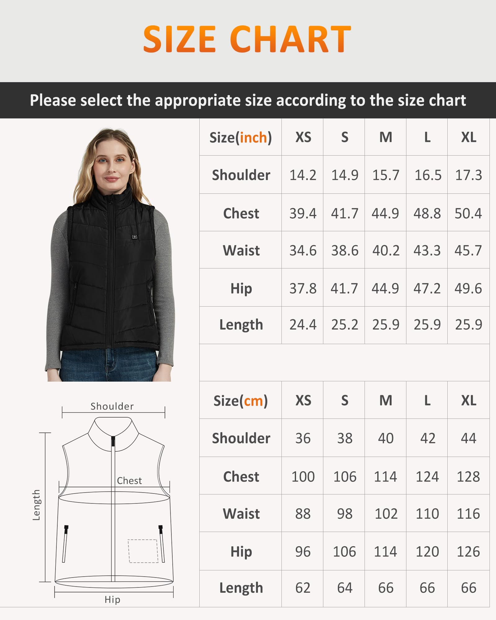 FERNIDA Gilet Riscaldato da Donna con Batteria, Gilet Riscaldato Slim Fit con 8 Zone di Riscaldamento, Abbigliamento Invernale Caldo a Prova di Freddo