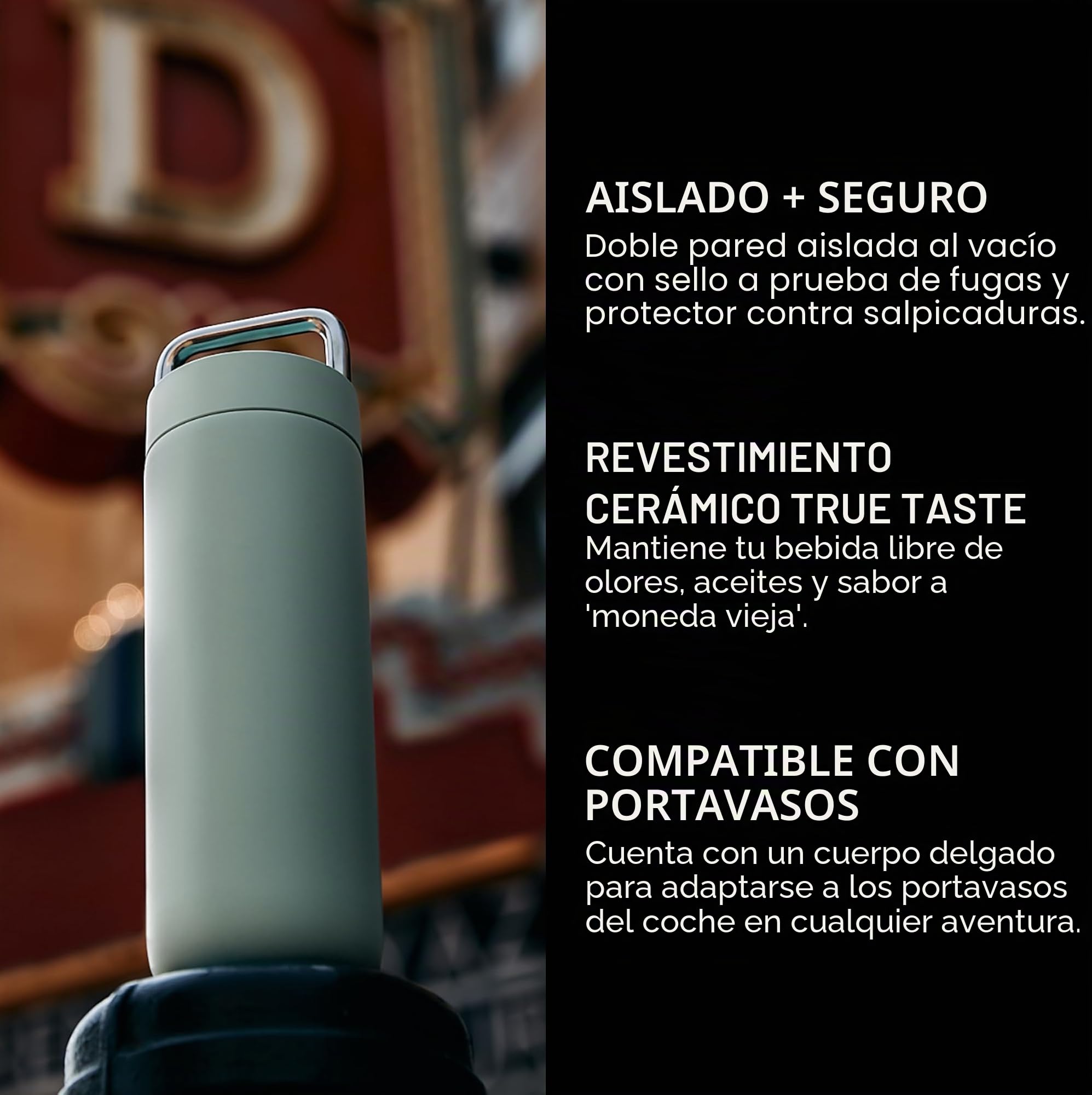 Fellow Carter - Vaso aislado al vacío de 20 onzas para agua, té, café, batidos y más, acero inoxidable, mantiene el calor durante 12 horas, se mantiene frío durante 24 horas, sellado a prueba de