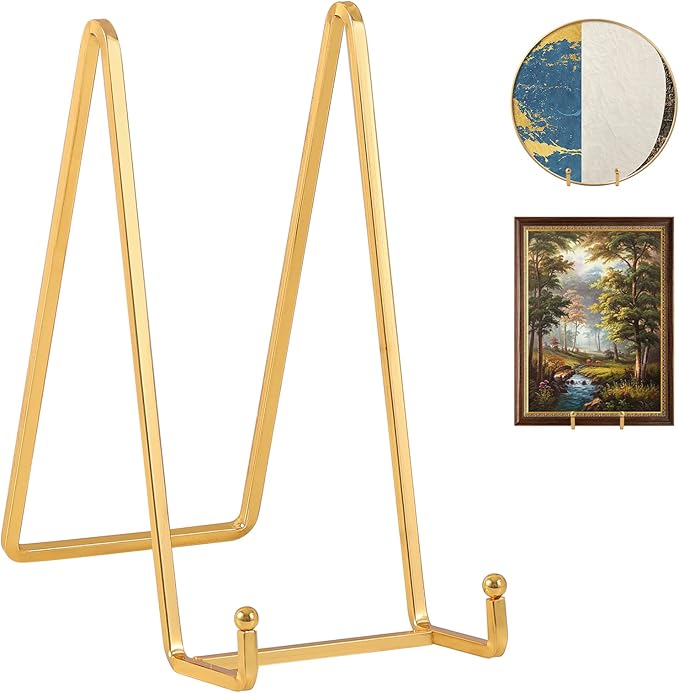 Plate Holder Easel Display Stand 8 inch Metal Plate Stands for