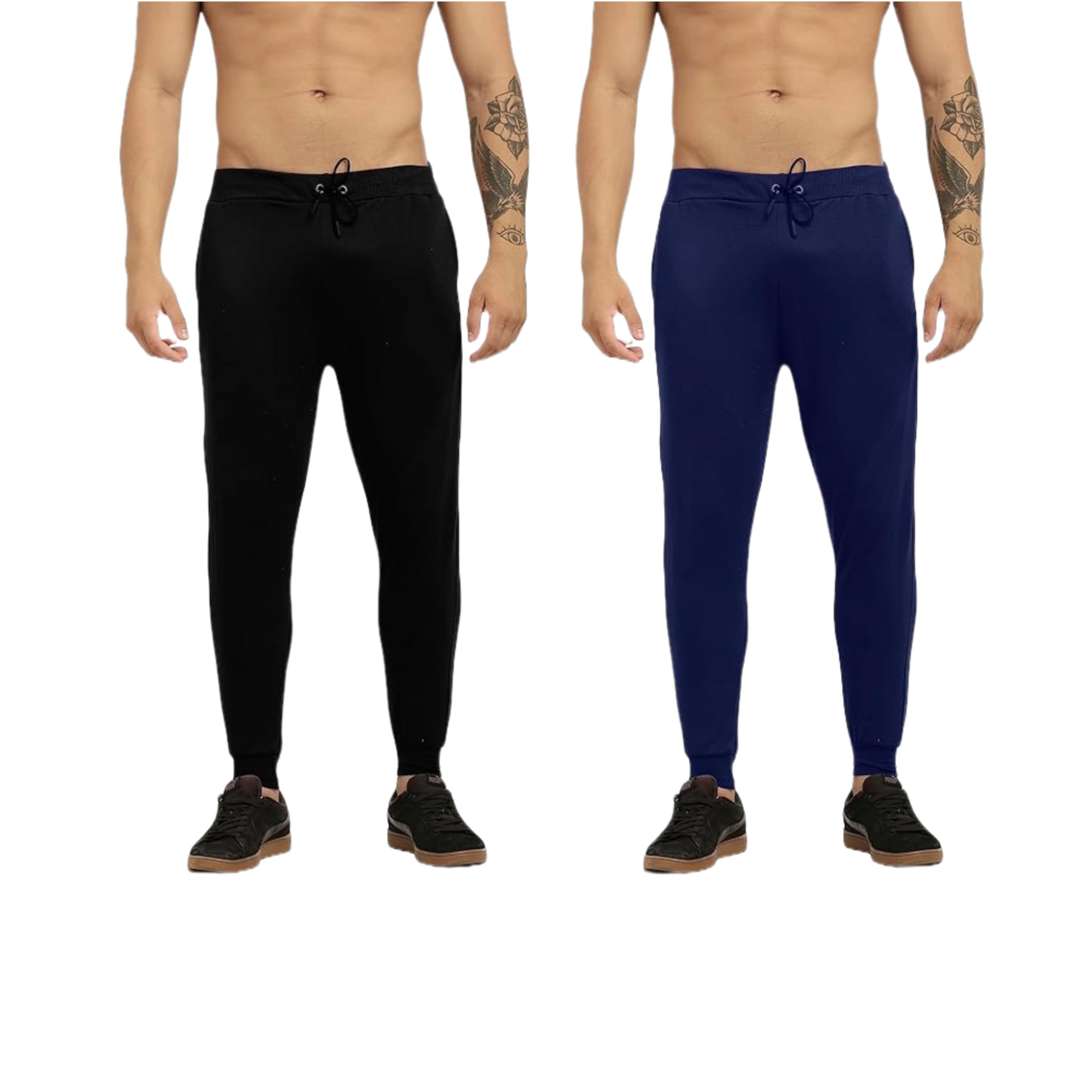 notwild Men’s Cotton Summer Lounge Joggers - Combo Pack of 2 (Size S to 4XL)-picture-44
