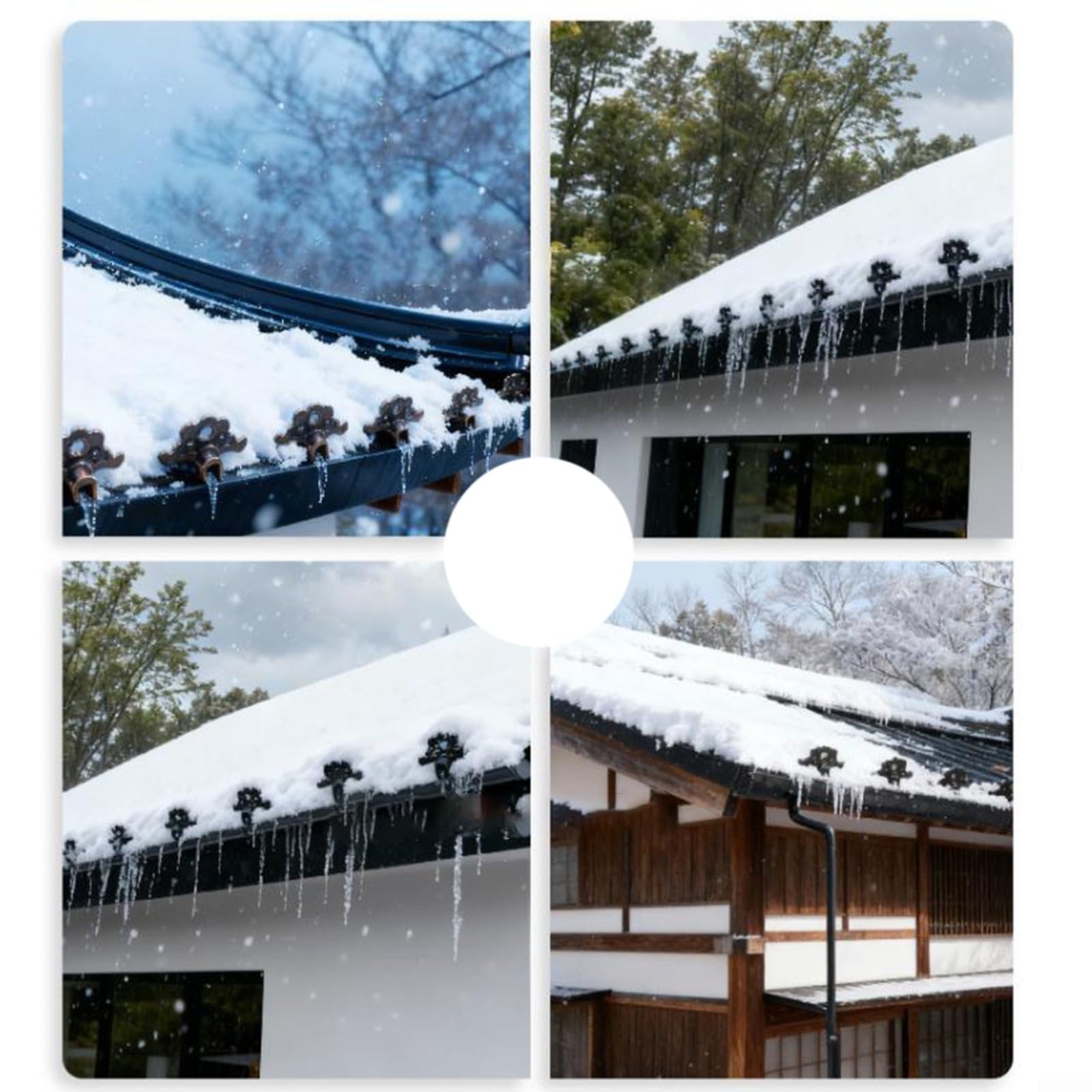 Lot de 10 pare-neige pour toits métalliques, pare-neige et toits - Empêche l'accumulation de neige sur le toit