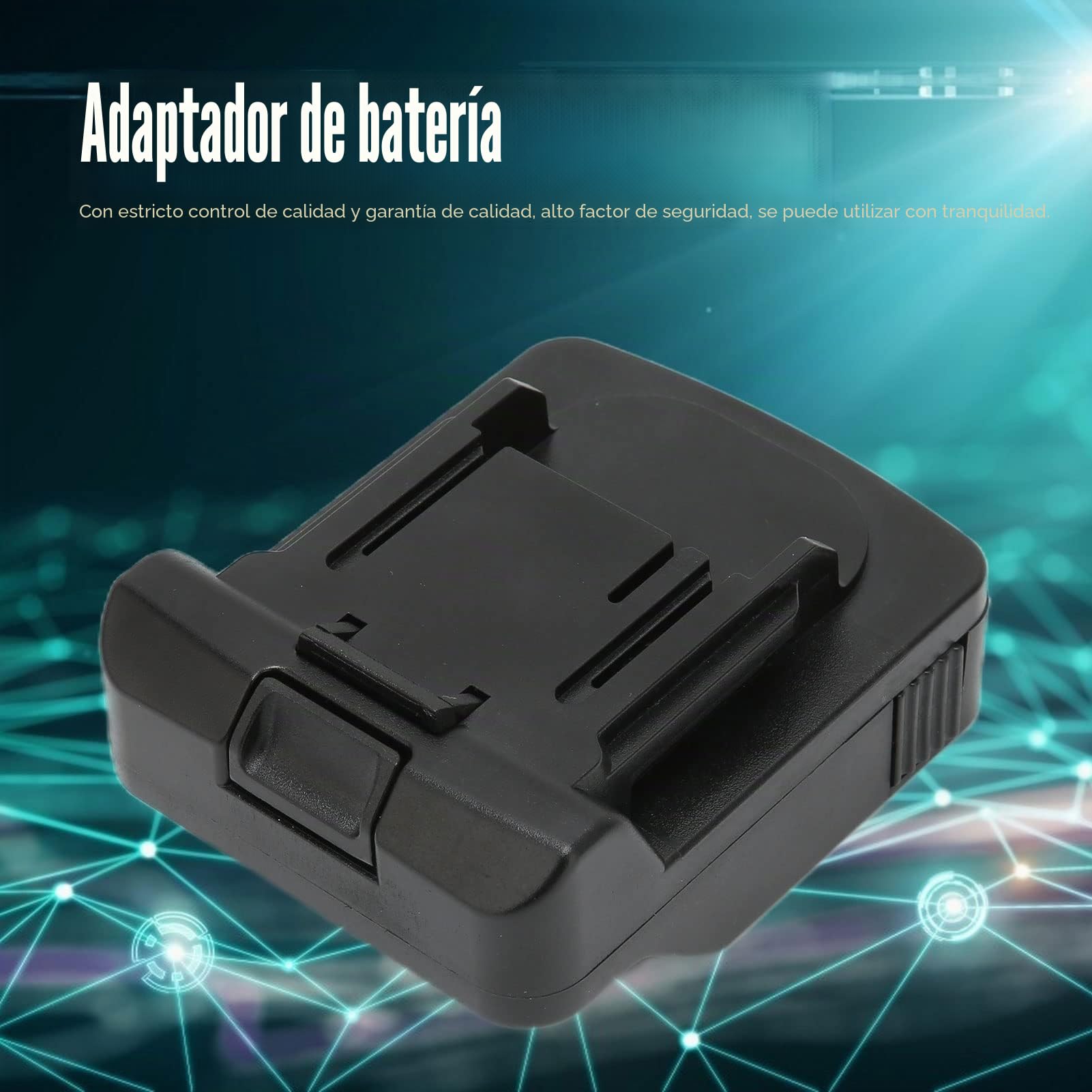 para Batería de Litio de 18 V para Adaptador de Herramienta Eléctrica Convertidor de Potencia de Herramienta Eléctrica, Negro