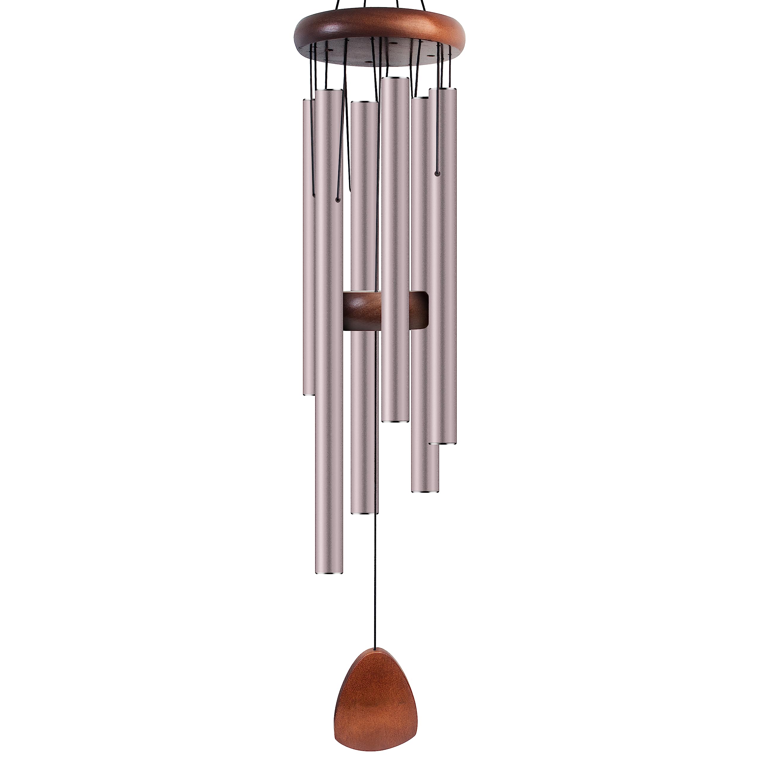 Large Aluminium Wind Chimes 37 Inches to Create a Zen Atmosphere Suitable for Outdoor, Garden, Patio Decoration. Classic Wind Chimes with Wind Catcher Suitable as A Gift for Unisex(Red Grey)