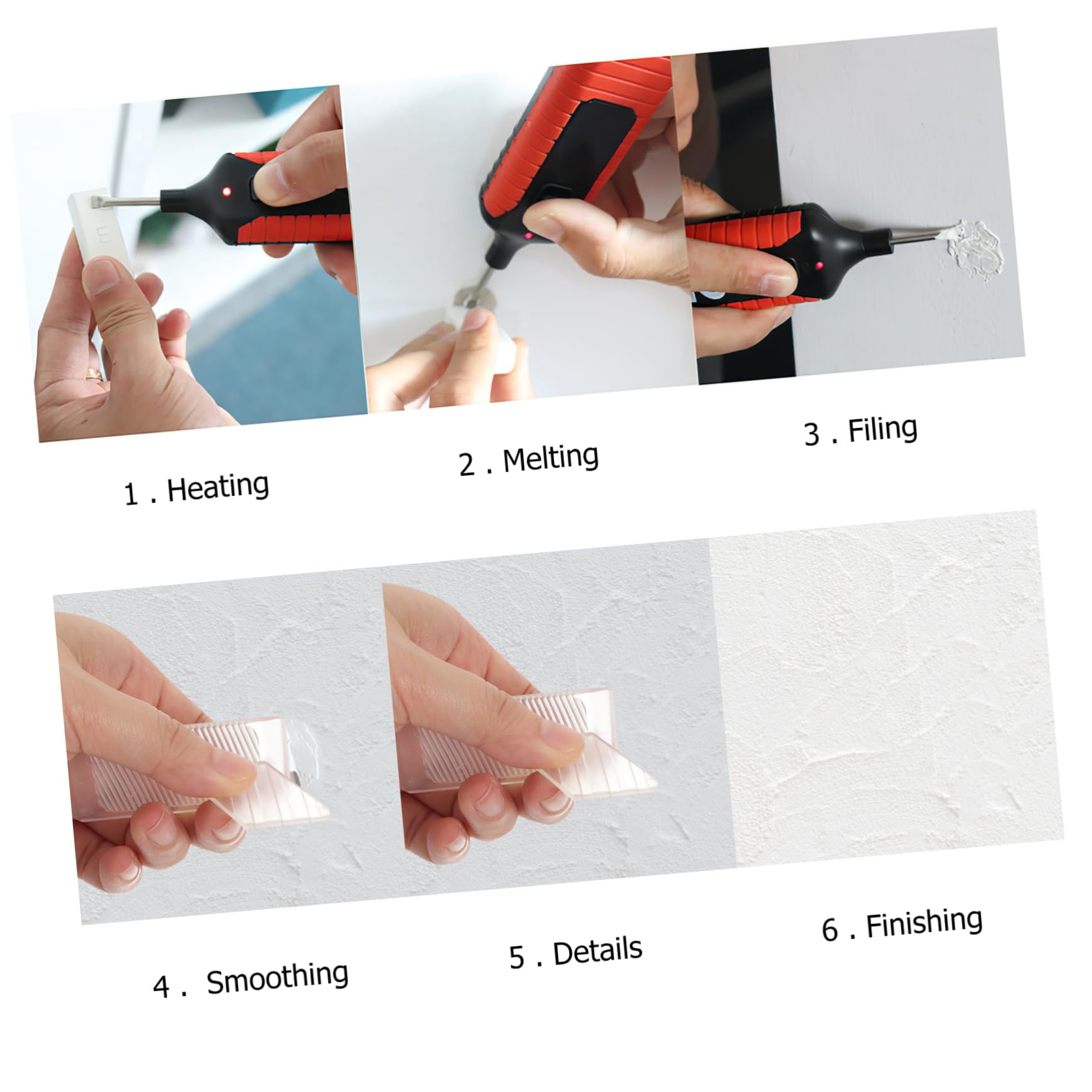 HOMSFOU Kit De Reparación De Azulejos Para Encimeras Laminados y Bañeras Relleno Para Azulejos Agrietados y Baldosas De Porcelana Desconchadas Colores