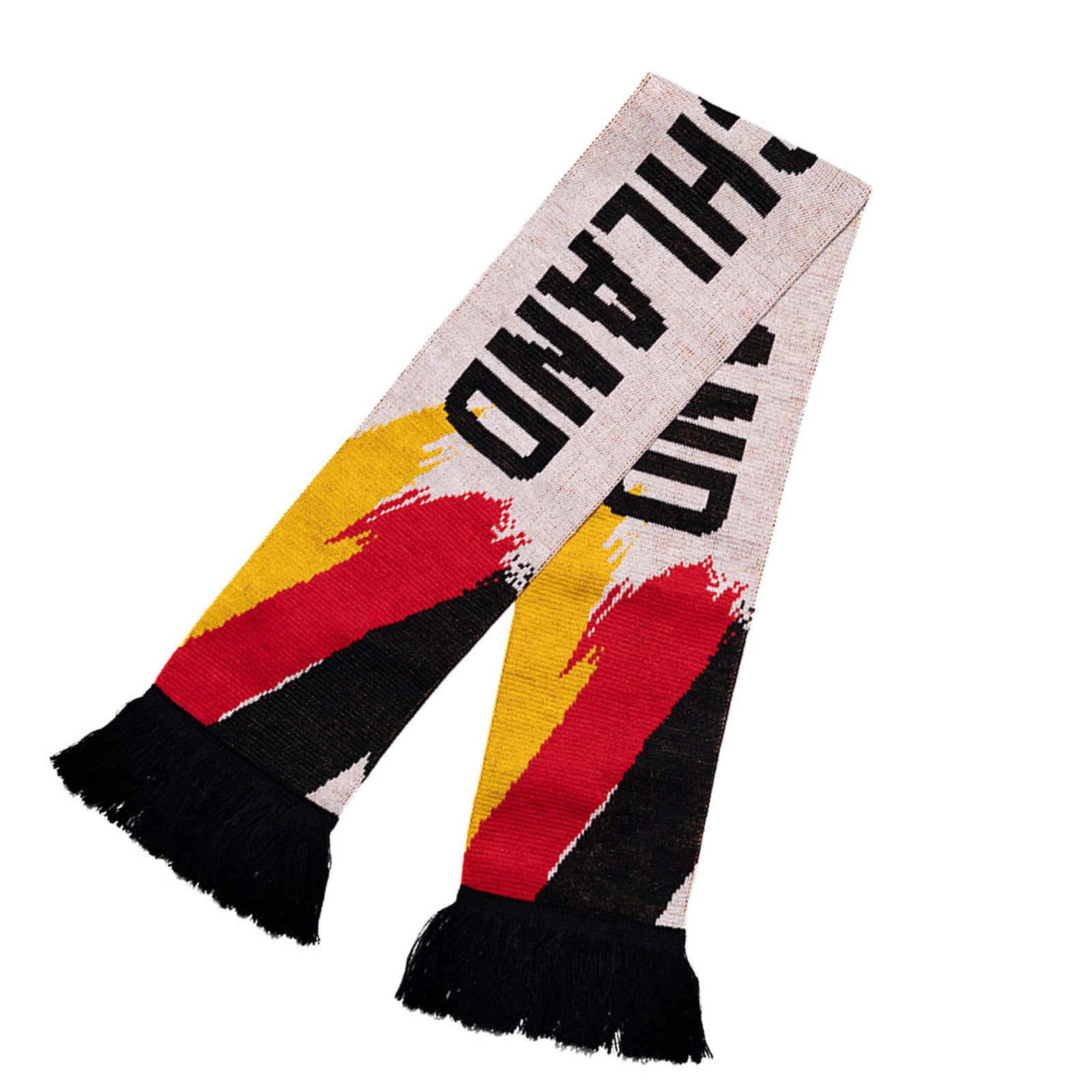 Jazuaiao A Multiuse Germany Soccer Scarf With Tassels Deutschland Theme Shawl For Europeancup Comfortable Nd Easy To Maintain Germany Fan Scarf