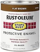 Vista 9 de Rust-Oleum 7790502 - Pintura antióxido para aplicación con brocha, cuarto de galón, blanco plano (paquete de 1)