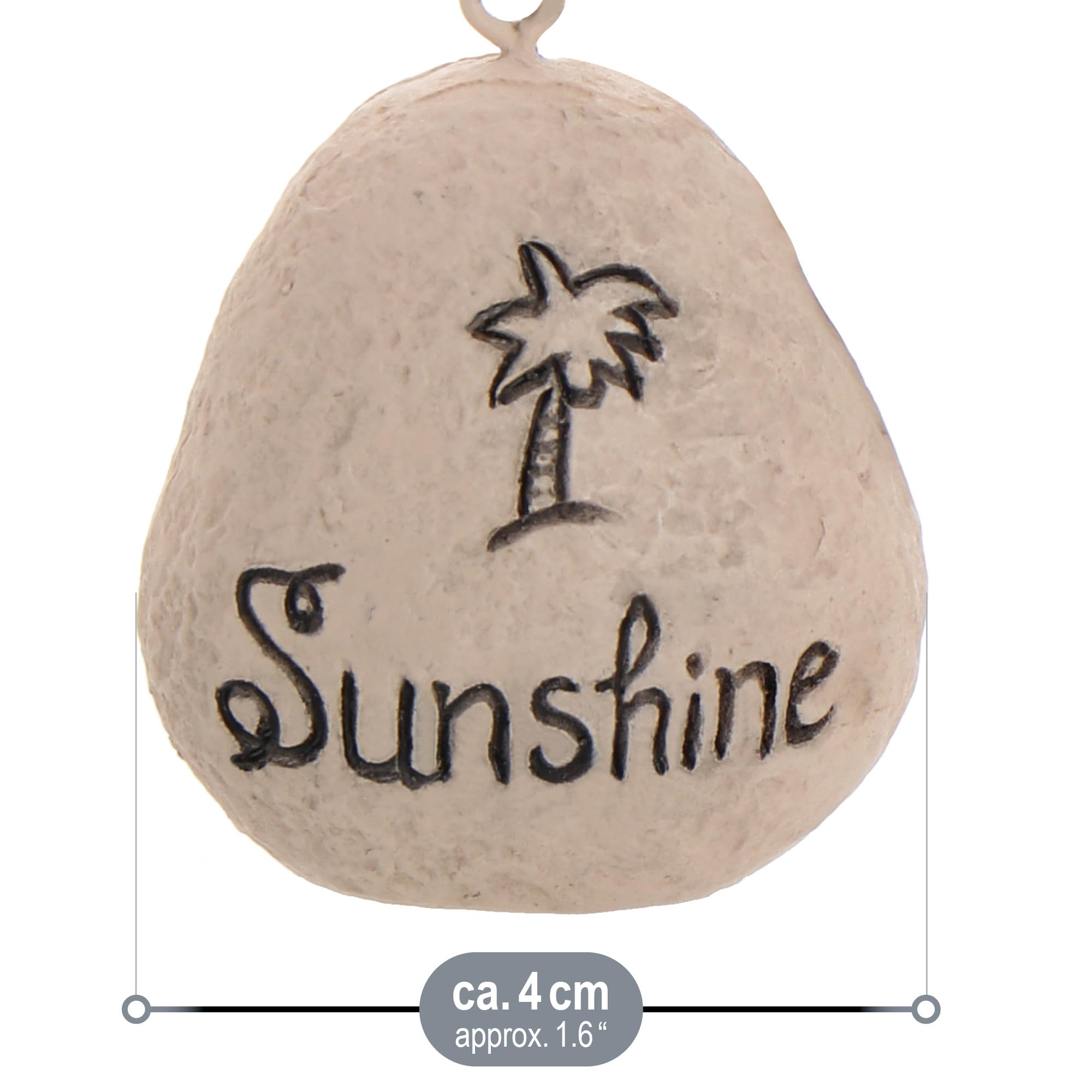 Com-four® Pesos para Mantel 8X - Resistentes a la Intemperie con Clip - Aspecto de Piedra y Diseño de Playa - Aprox. 30g (Grau - Steine)
