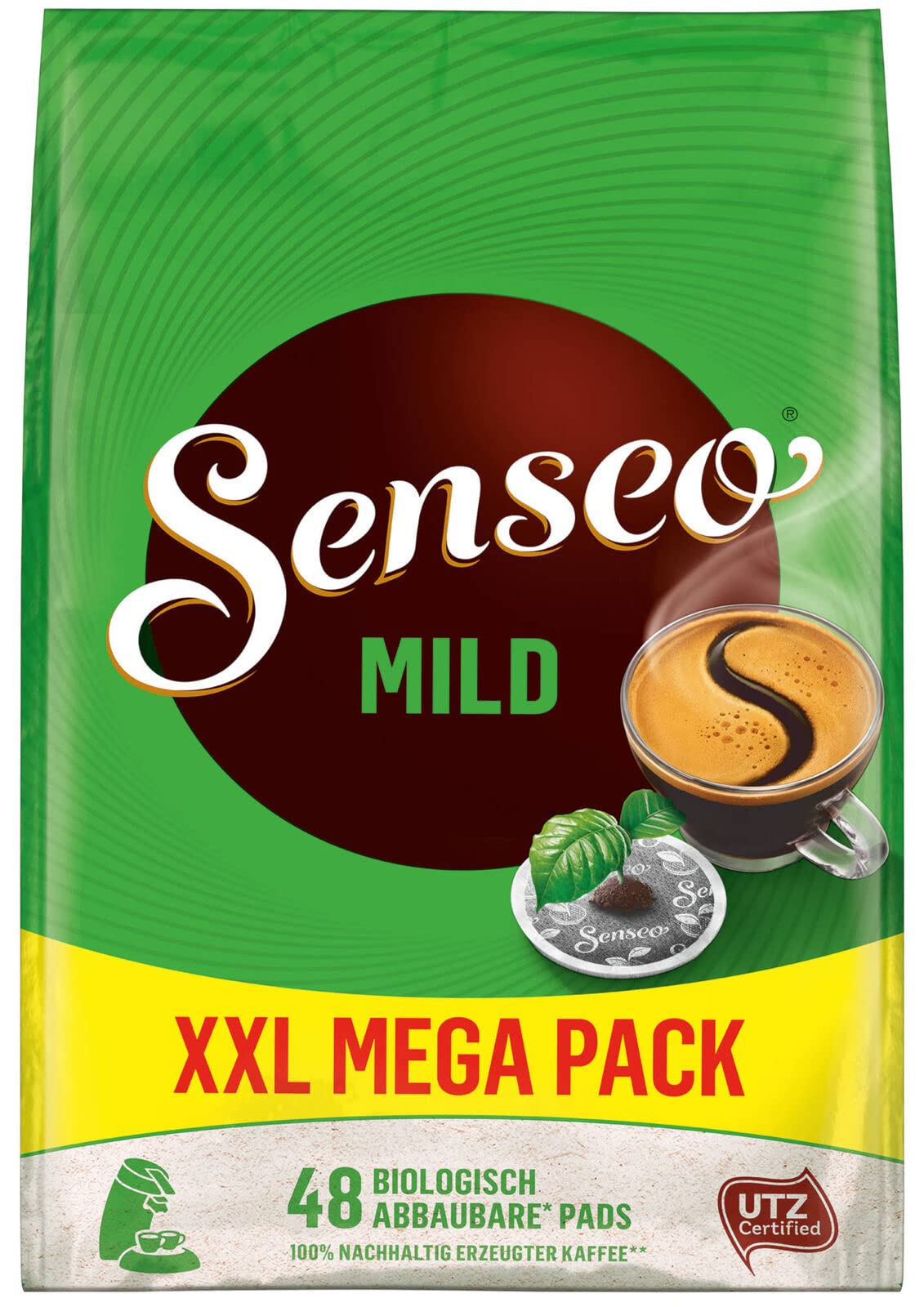 Senseo Mild Roast, Nuevo Diseño, Paquete de 6, 6 x 48 Monodosis