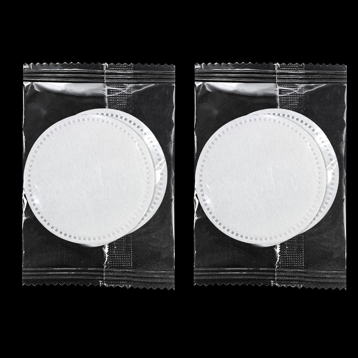 Cotton Rounds,Individually Wrapped Cotton Pads,Makeup Remover Pads | for Face,Eye,Nail Polish,Facial Cleansing | Soft,Round,Disposable,Sachet Wrap,Travel Size,Airbnb/Apartment/Hotel Amenities(50 Pack)
