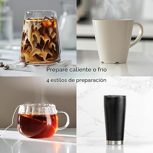 Miniatura 5 de Braun MultiServe Plus Cafetera de goteo de 10 tazas, cafetera multiservicio caliente y fría con temporizador y arranque automático, dispensador de