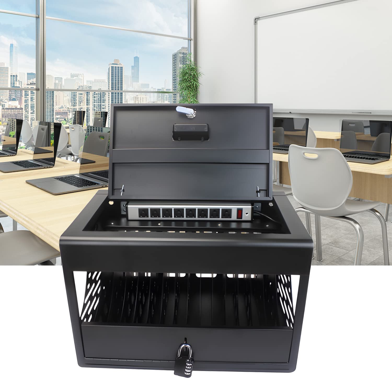 Amazon.com: Leavader 16 Device Charging Cart - Portable Table Top ...