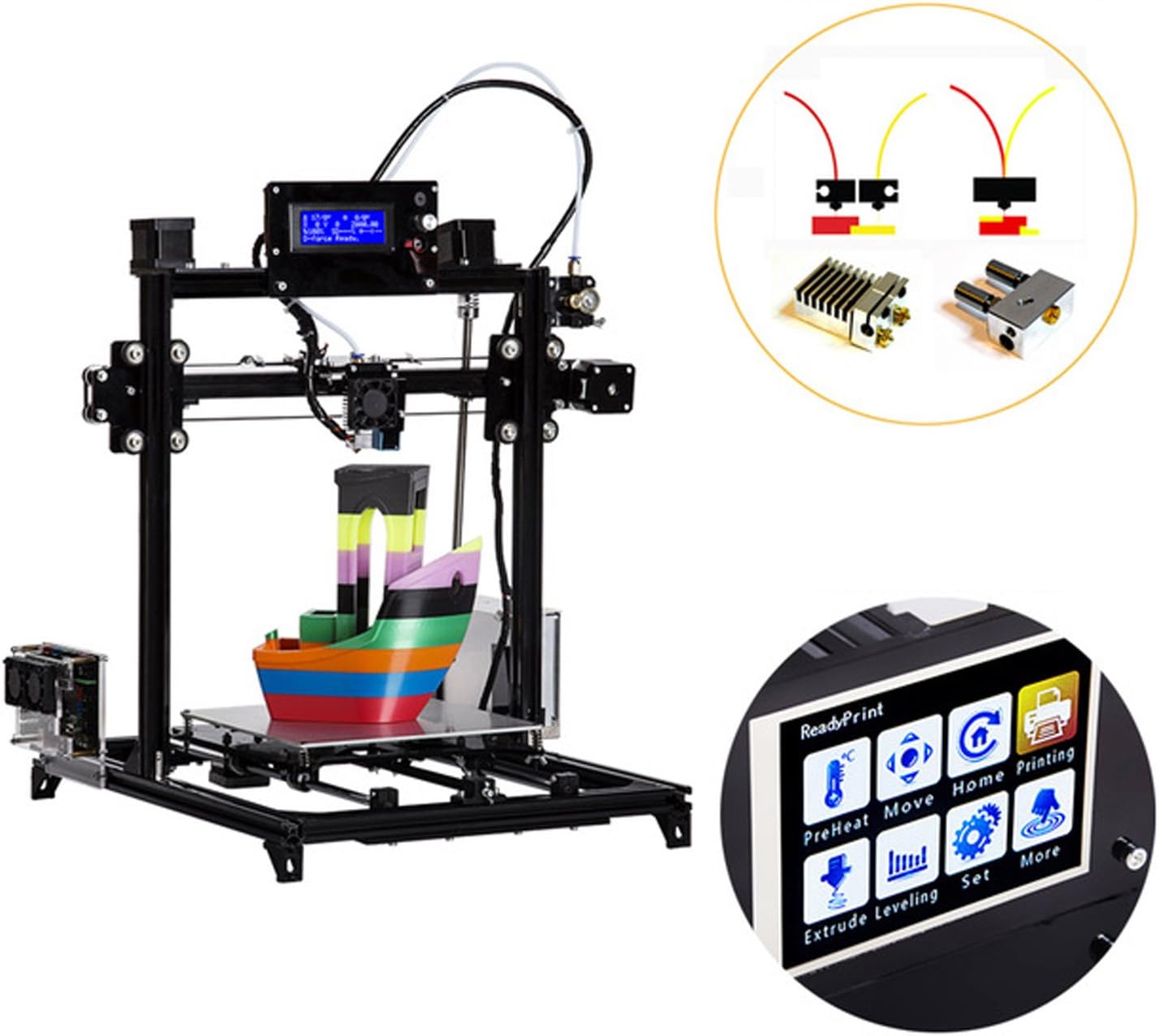 Flsun I3 DIY 3D Printer Dual Extruder kit Large Printing Area 300x300x420mm 3.2 Inch Touch Screen
