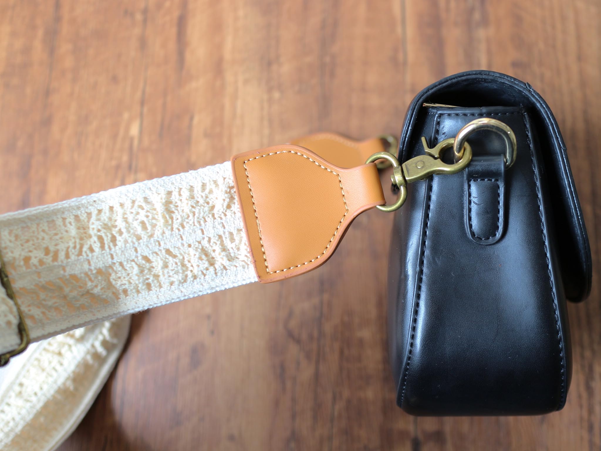 UNIKSTRAP Diseño original, 5 cm de ancho, algodón y piel auténtica, correa de repuesto para bolso de mano, correa cruzada para el hombro