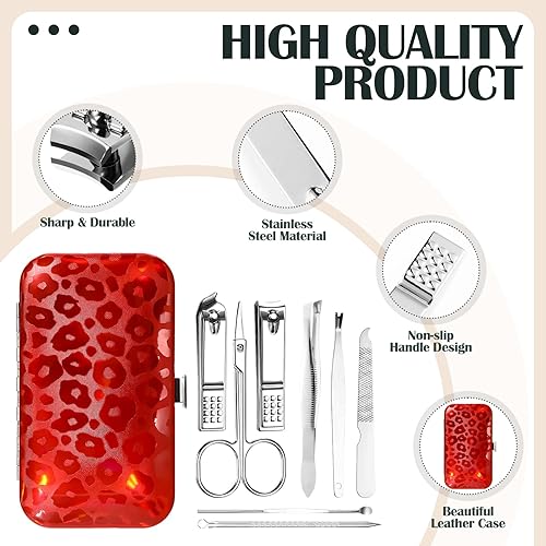 Miniatura 3 de Leriton Juego de 60 juegos de manicura a granel, cortaúñas a granel, kit de manicura 8 en 1, kit de pedicura de acero inoxidable, herramientas de