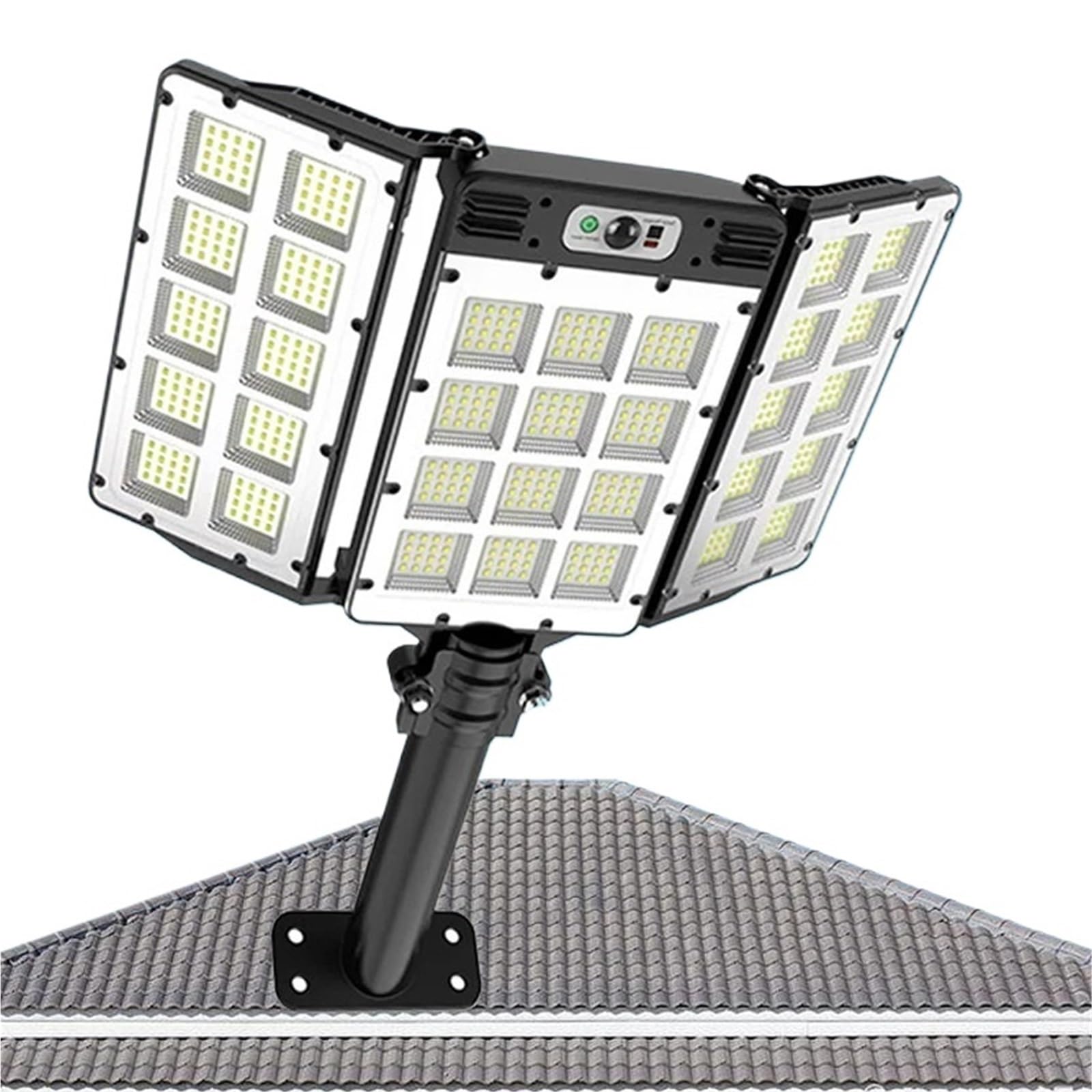 Lampe de rue solaire étanche 600 LED puissance lumineuse extérieure maximale