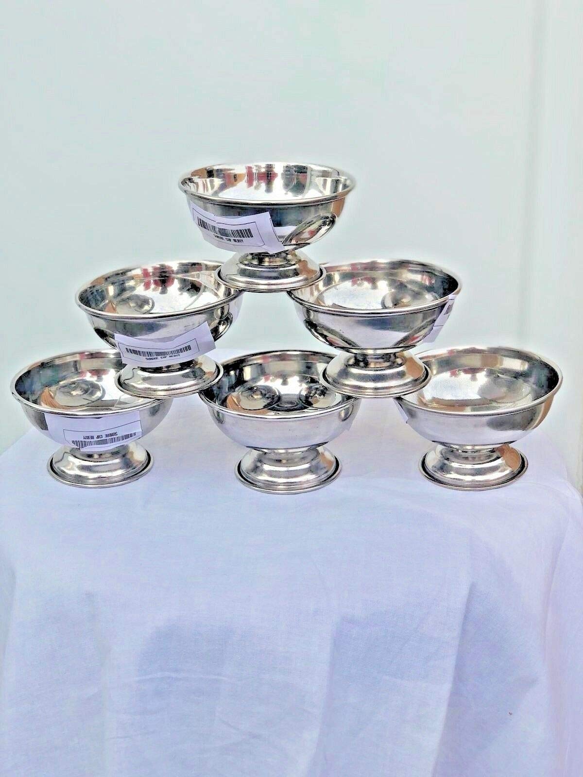 HomeGoods Stainless Steel Ice Cream Sundae Gelato Kulfi Pudding Desert Serving Bowl Cup (12)