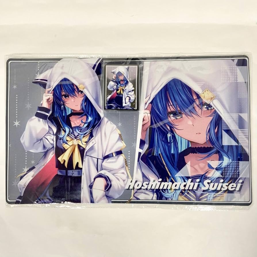 サンパン 星街すいせい フード服 スリーブプレイマット セット 未開封未使用 Amazon.co.jp: 星街すいせい フード スリーブ プレイマット