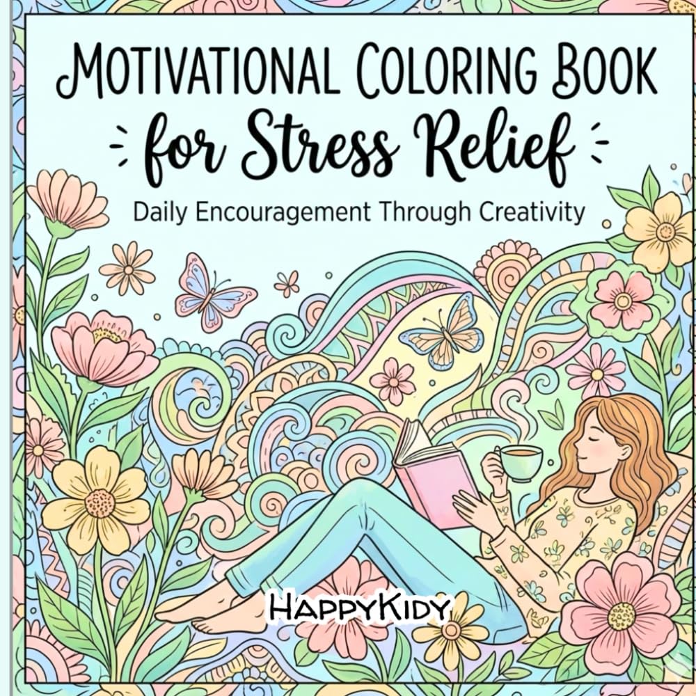 Motivational Coloring Book : For Stress Relief: Daily Encouragement Through Creativity