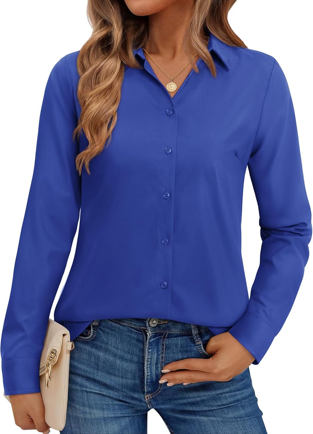 Button Down Shirts for Women Collared Dress Shirts for Work Business Casual Dress Shirts for Women