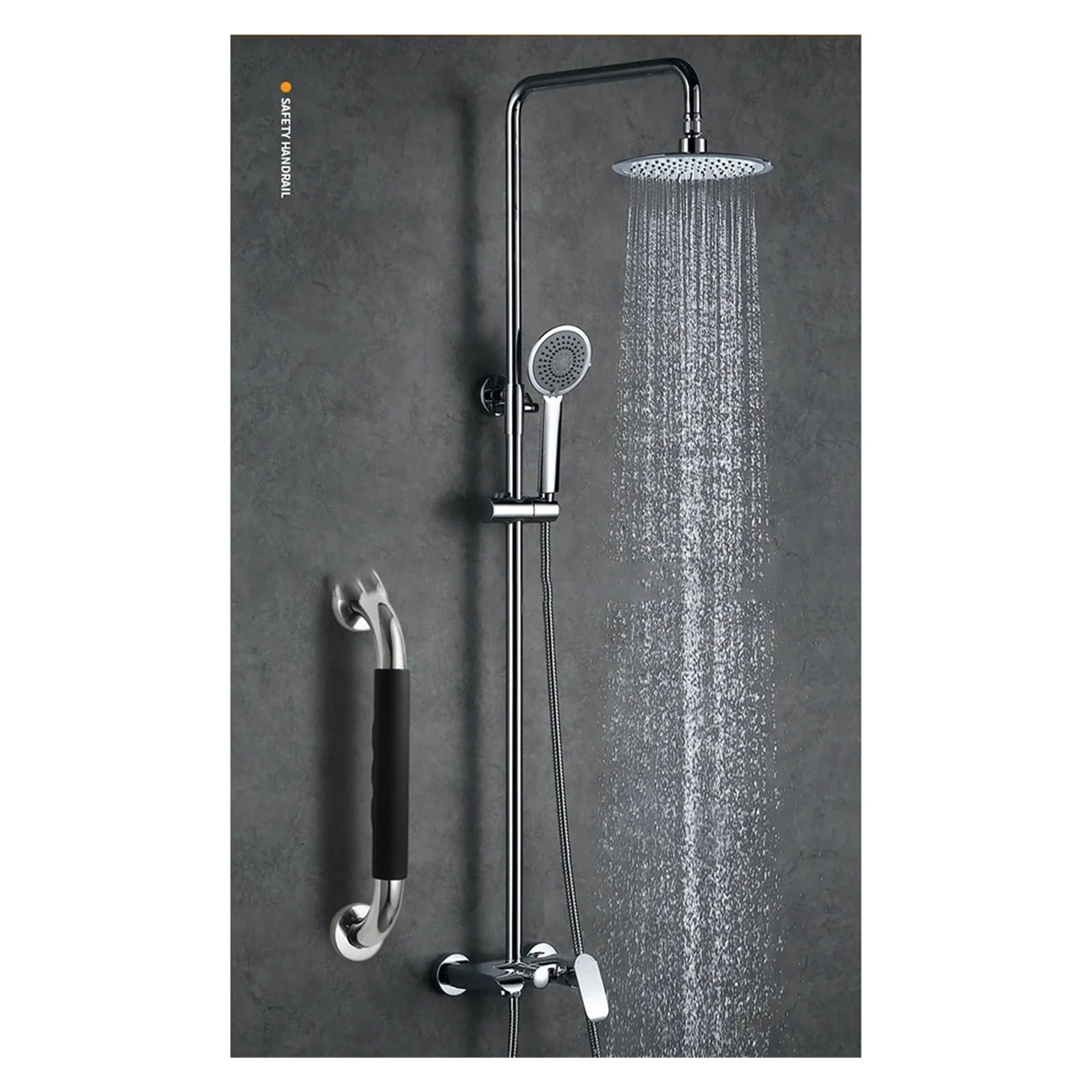 Barra de Apoyo para baño Familiar de 2 Piezas, Asistencia de Seguridad, para discapacitados, Acero Inoxidable para Personas Mayores y con discapacidad (50 cm, 2 Piezas)