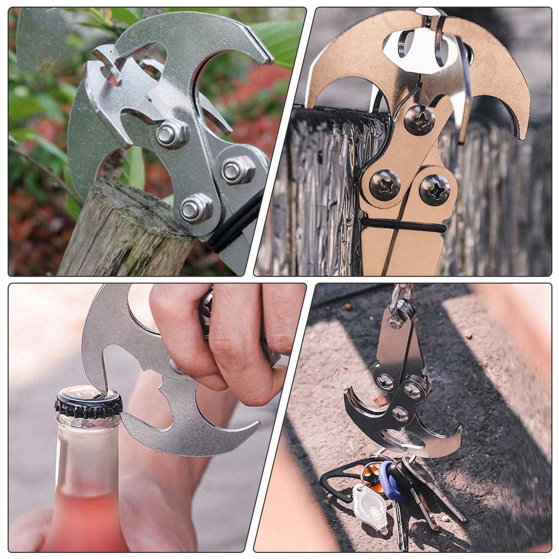 EIHI Gravity Hook Outdoor, Grappling Hook Gravity Grappling for Survival Climbing Outdoor Acero Inoxidable Multifuncional Outdoor Climbing