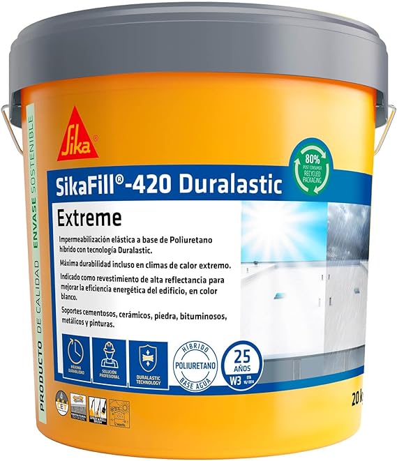 SIKA Membrana Líquida Impermeabilizante SikaFill 420 Extreme Blanco 20 kg