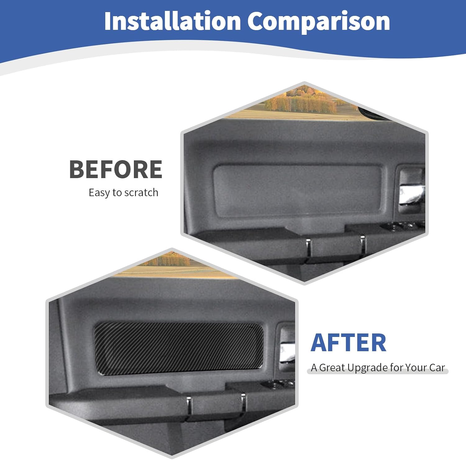 for RAM Inner Door Panel Cover Trim for RAM 1500 Crew Cab 2010-2012 Black Carbon Fiber Interior Accessories 4pcs