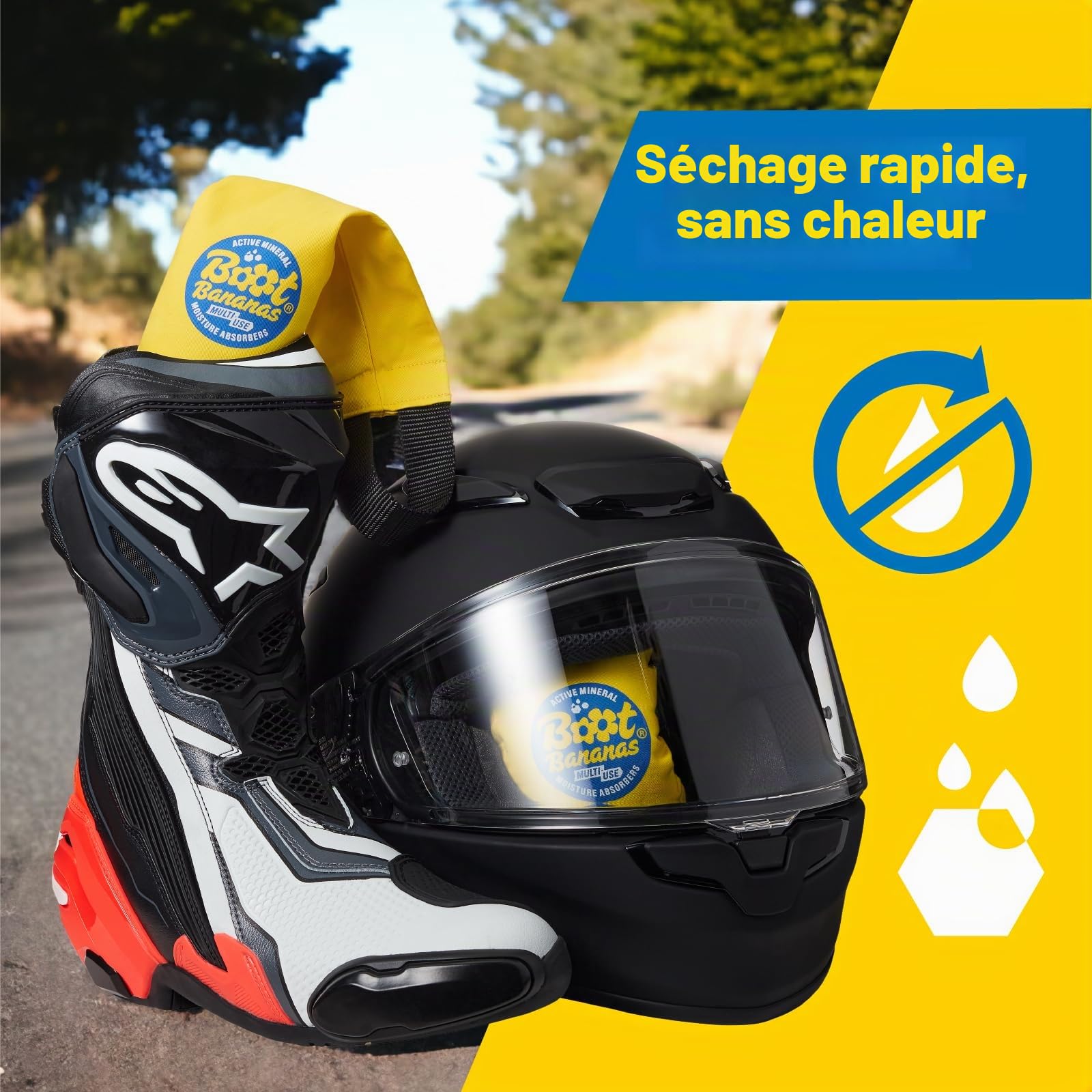 Absorbeurs d'humidité Boot Bananas pour chaussures de ski snowboard vélo moto golf
