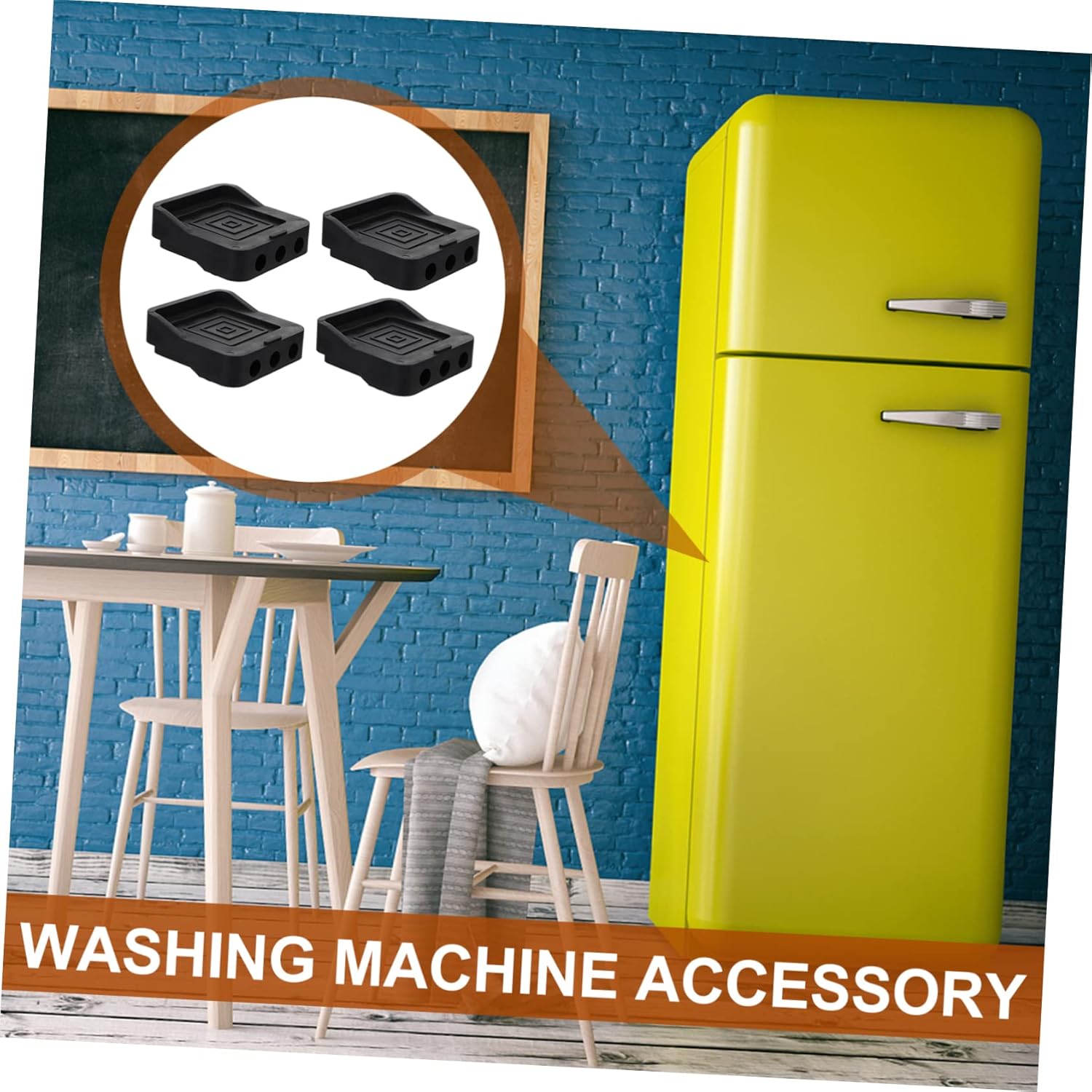 8pcs Washer Fridge Slip Pads Refrigerator Foot Mats Washing Machine Foot Pads Sturdy Home Mats